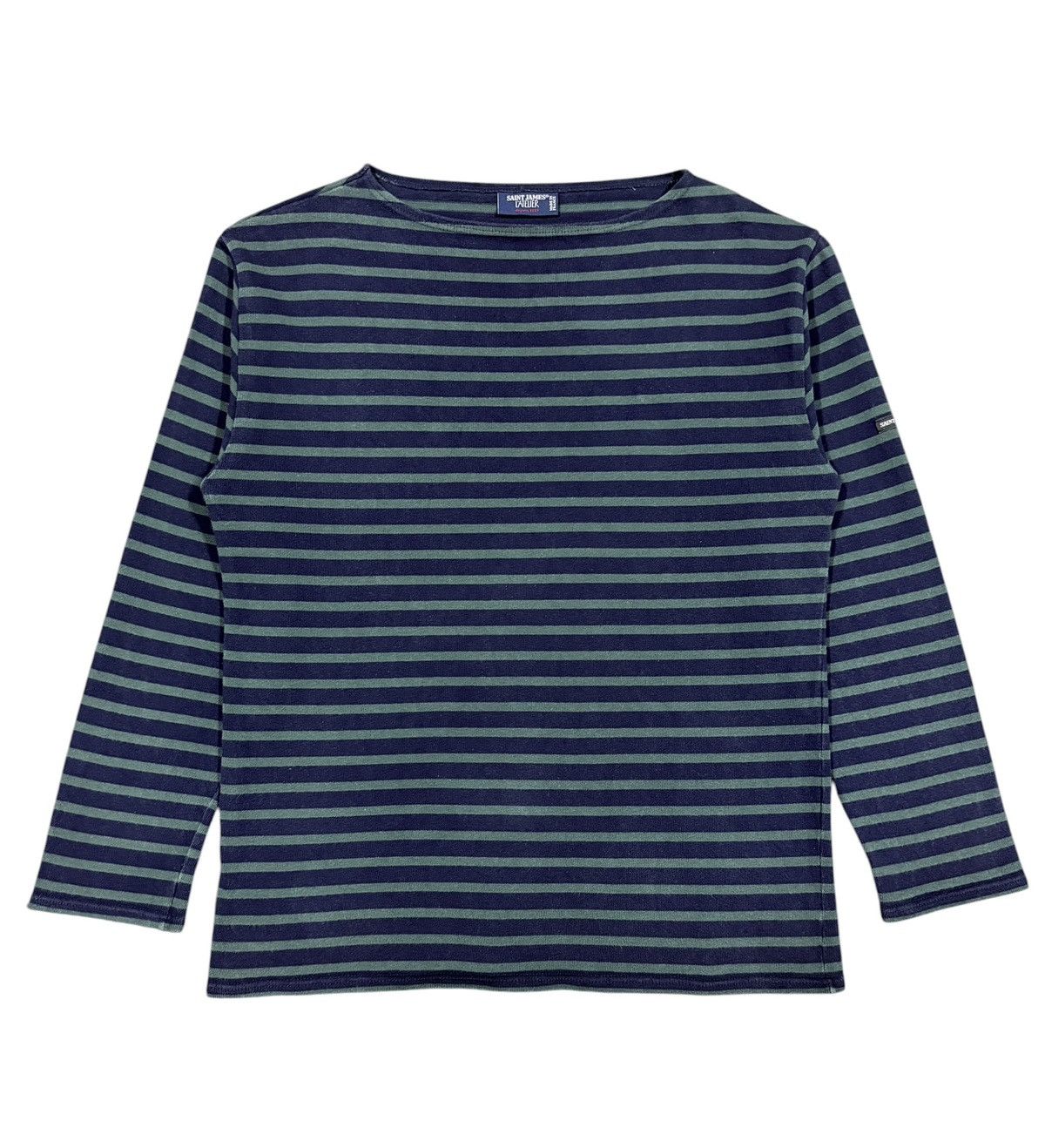 Saint James Vtg🔥Saint James Boat neck Heavy Cotton L/s Striped Tee Size US M / EU 48-50 / 2 - 1 Thumbnail