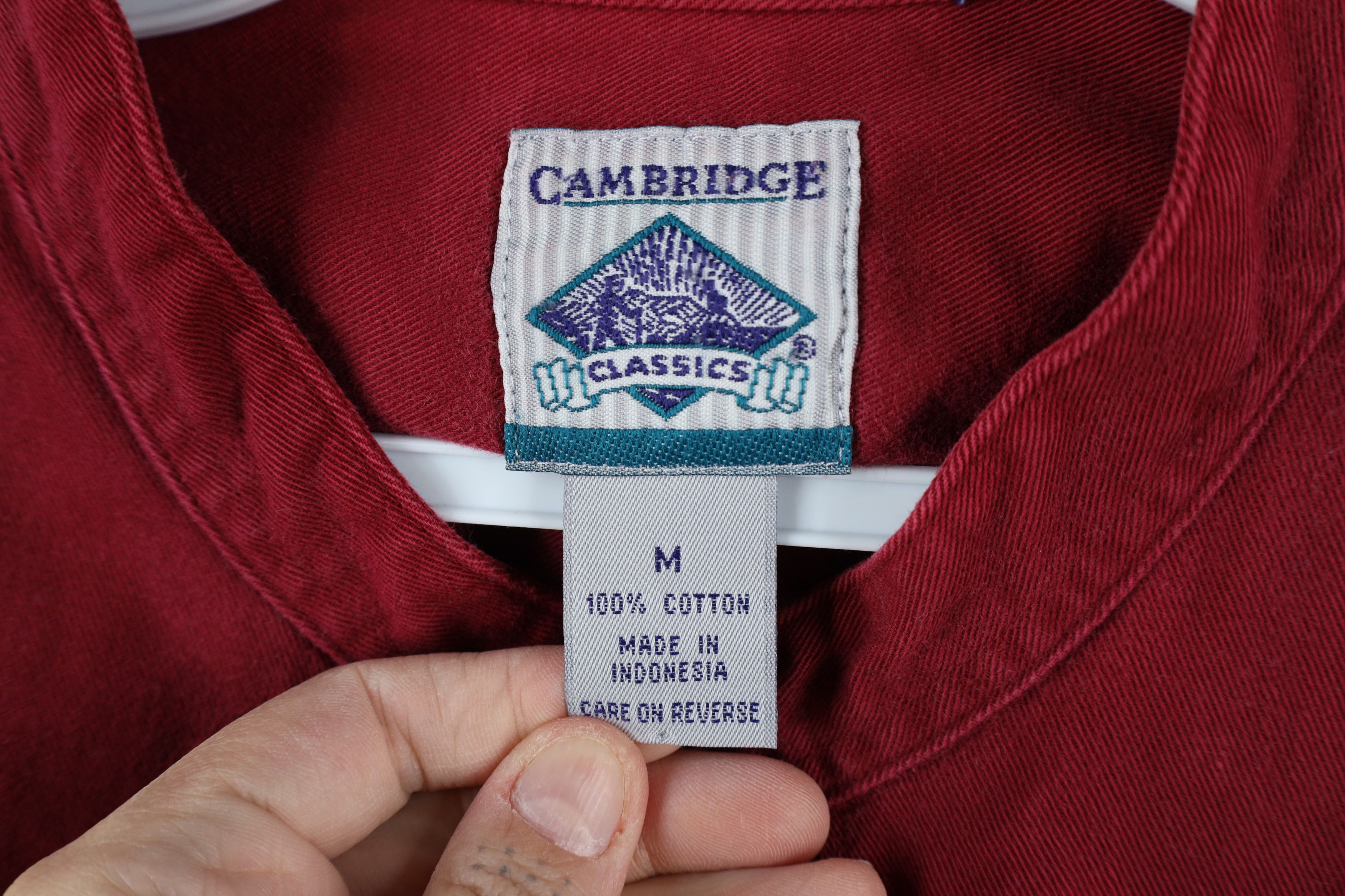 Vintage Vintage 90s Streetwear Cotton Twill Band Collar Button Shirt Size US M / EU 48-50 / 2 - 7 Thumbnail