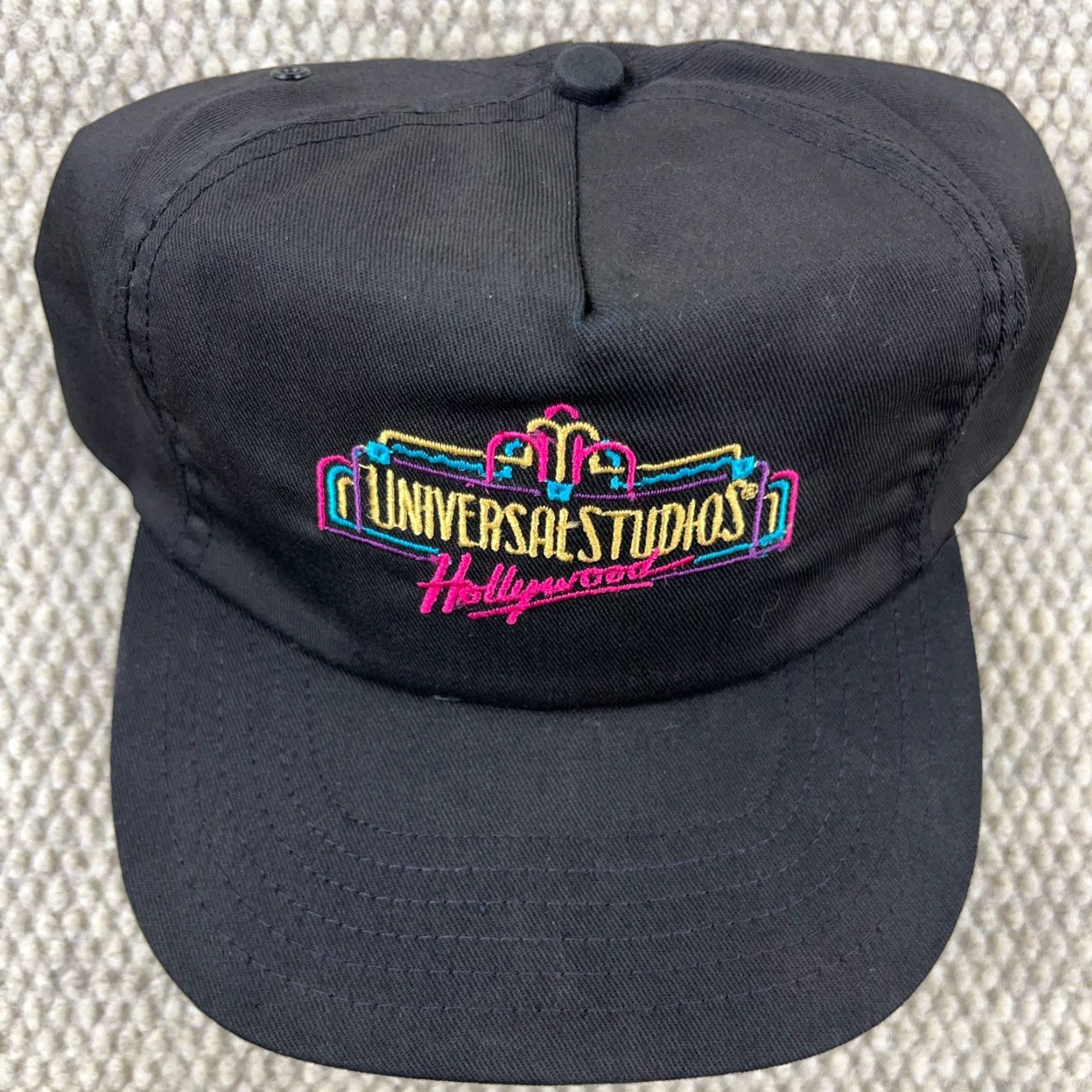 Vintage VINTAGE Universal Studios Hollywood Baseball Cap Hat Men Adjustable Black 80s Retro Outdoors Size ONE SIZE - 3 Thumbnail