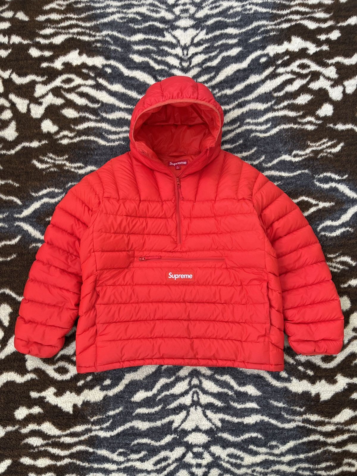 Supreme Size M - Supreme Micro Down Half Zip Hooded Pullover Orange Size US M / EU 48-50 / 2 - 1 Thumbnail