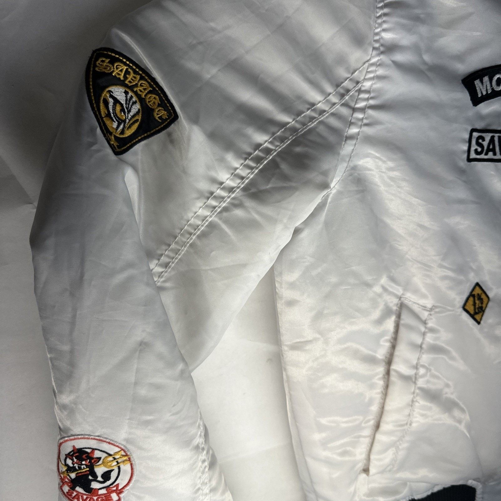 & Other Stories WT02 Flight Pilot Jacket Bomber White Womens Small Size US S / EU 44-46 / 1 - 6 Thumbnail