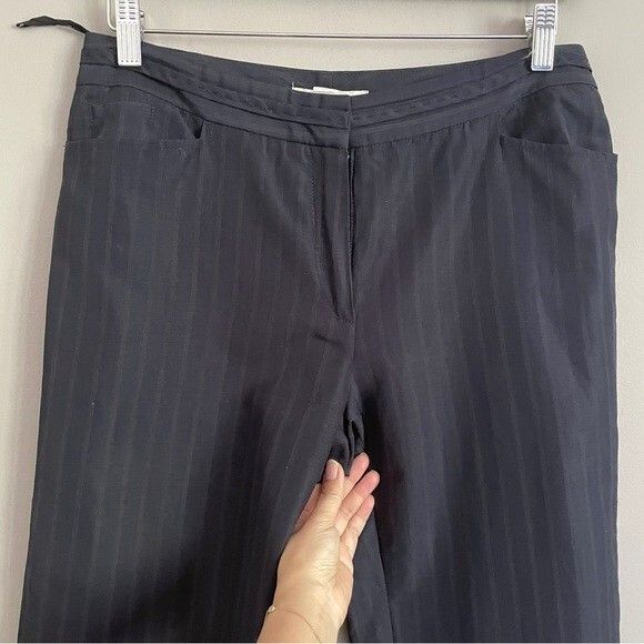 Gerard Darel Gerard Darel Navy Pinstripe Wool Straight Leg Trousers - M Size 28" / US 6 / IT 42 - 5 Thumbnail