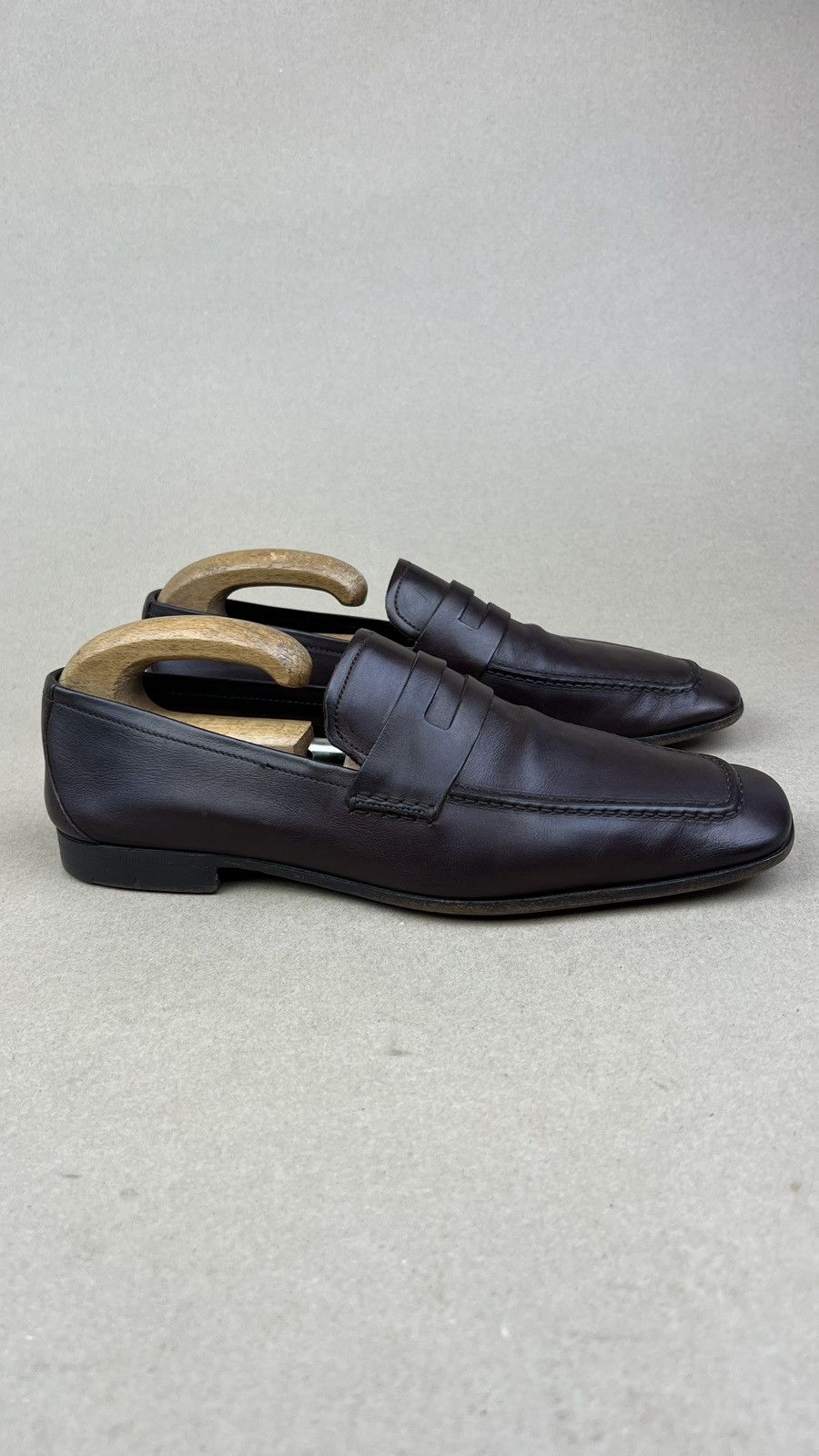 Prada PRADA Loafers Leather Penny Shoes Dark Brown Men's Size US 7.5 / EU 40-41 - 3 Thumbnail