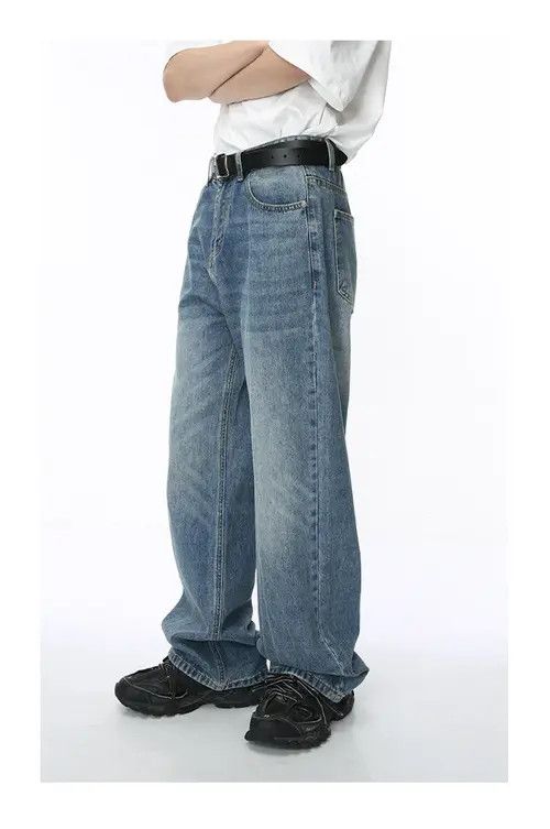 Other Trendy washed vintage loose straight jeans Size US 32 / EU 48 - 4 Thumbnail