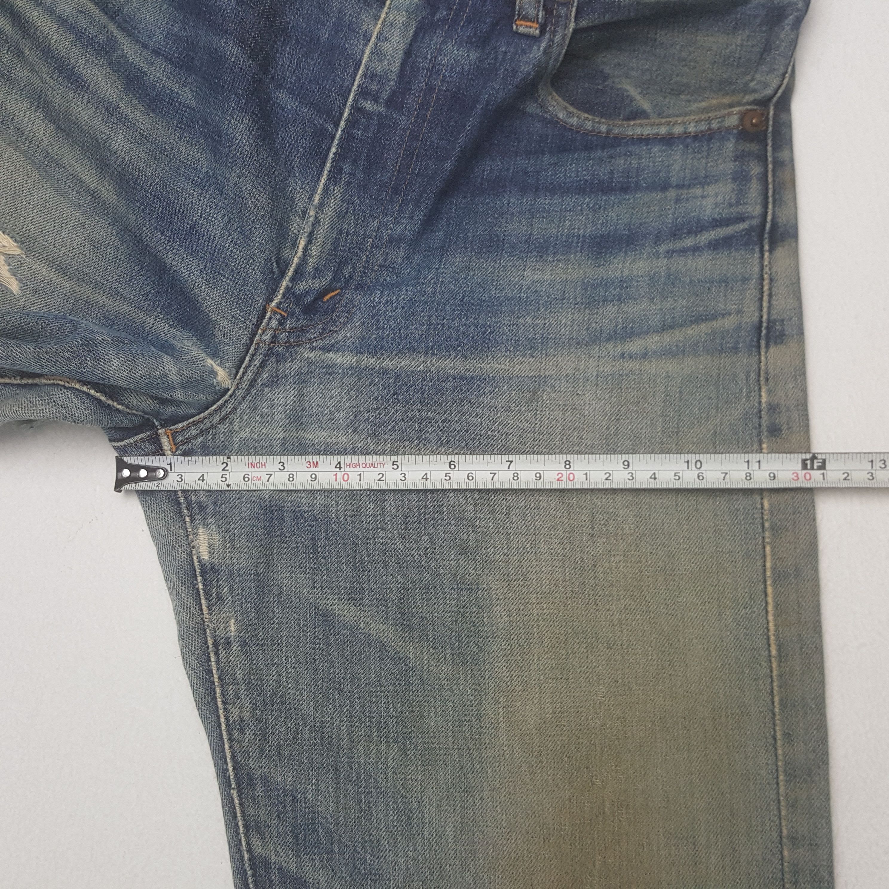 Levi's × Vintage Vintage Levi's Distressed Style Selvedge Denim Jeans Size US 31 - 12 Thumbnail
