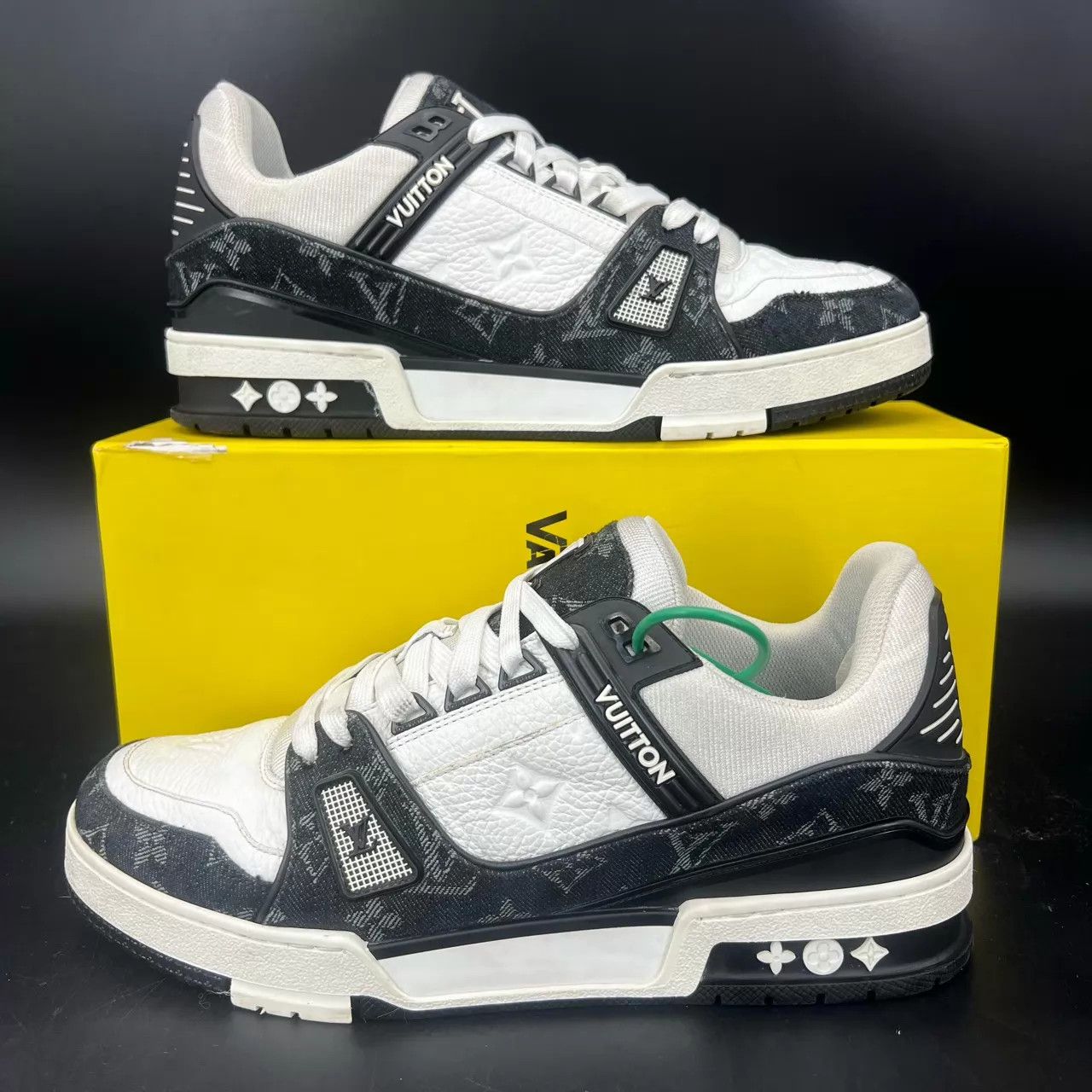 Louis Vuitton LV Trainer Black & White Denim 7.5 Men's Size US 7.5 / EU 40-41 - 2 Thumbnail