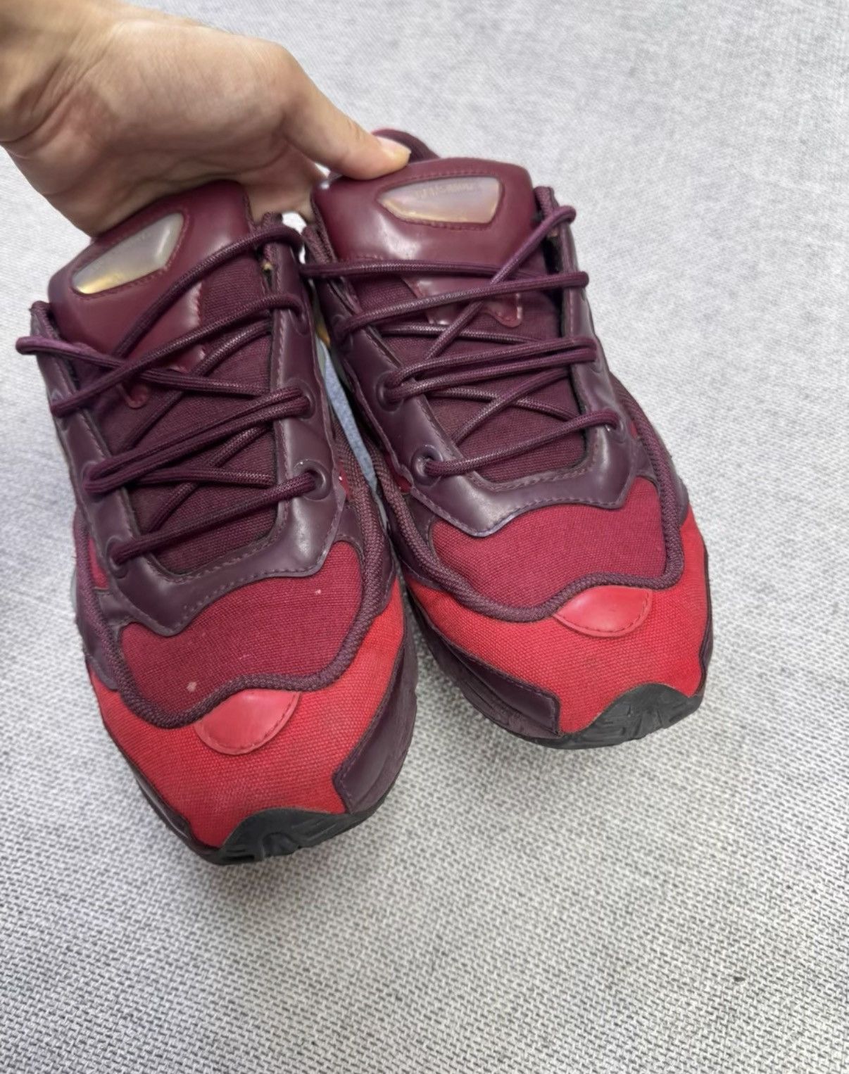 Adidas Adidas Raf Simons Ozweego Burgundy colorway K37 Size US 9.5 / EU 42-43 - 2 Thumbnail