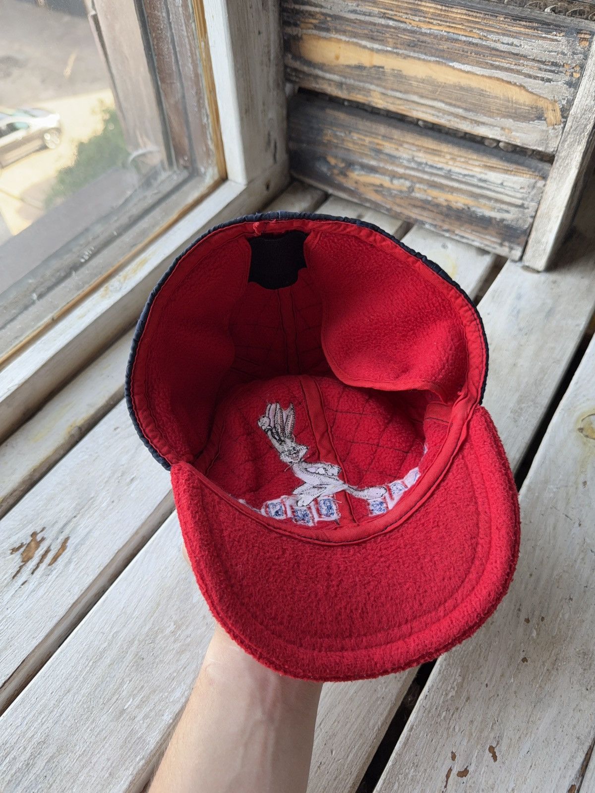 Cartoon Network × Vintage × Warner Bros Vintage Bugs Bunny Quilted Cap 90s Looney Tunes 1999 Hat S Size ONE SIZE - 5 Thumbnail