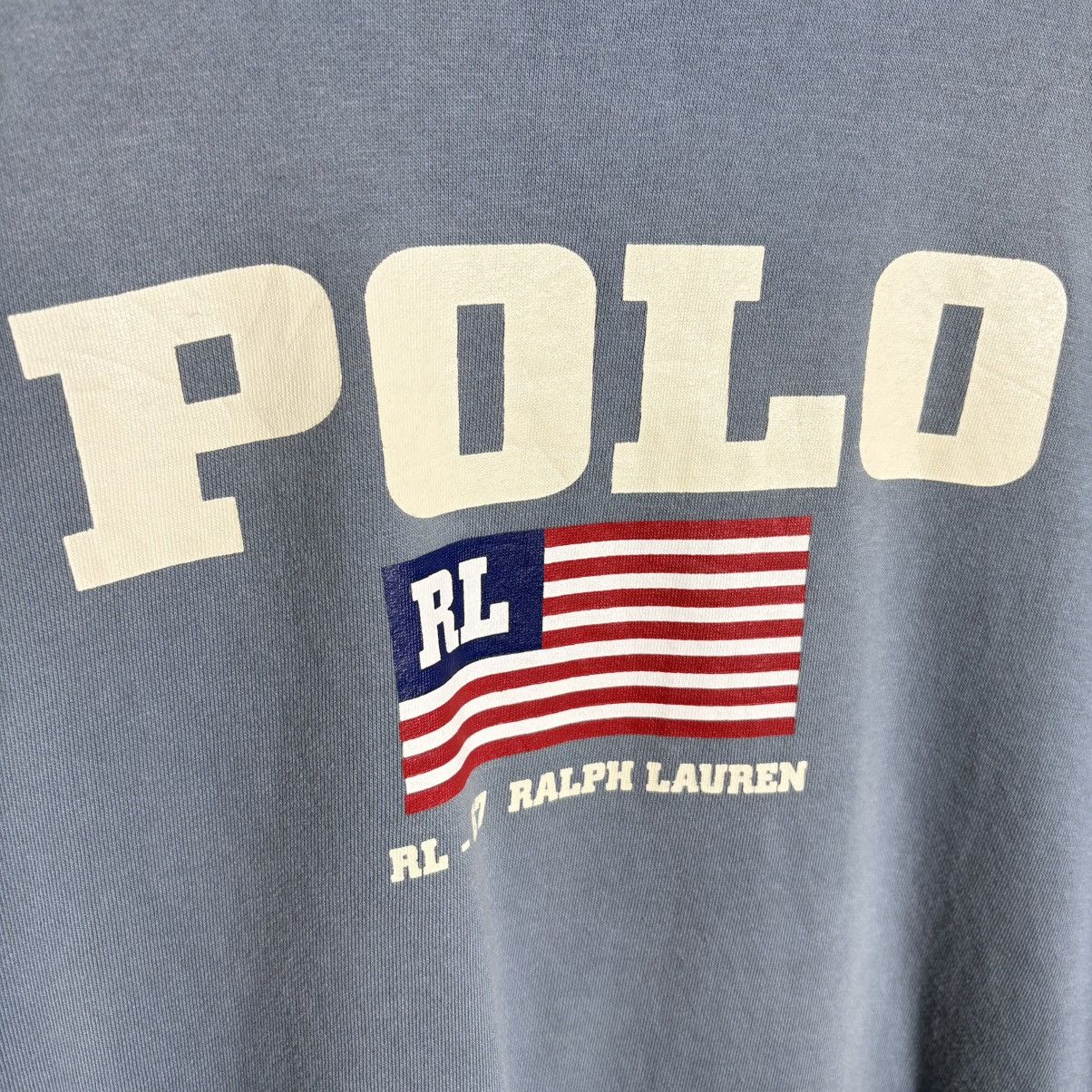 Polo Ralph Lauren Vintage 90s Polo Ralph Lauren Logo Flag Full Zip Hoodie Size US L / EU 52-54 / 3 - 3 Thumbnail