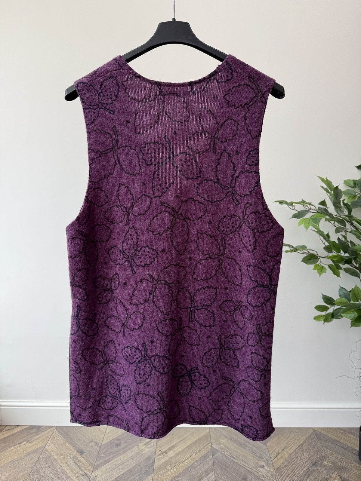 Gudrun Sjoden Vintage Gudrun Sjoden Womens Wool Knit Vest Floral Pattern Size M / US 6-8 / IT 42-44 - 12 Thumbnail