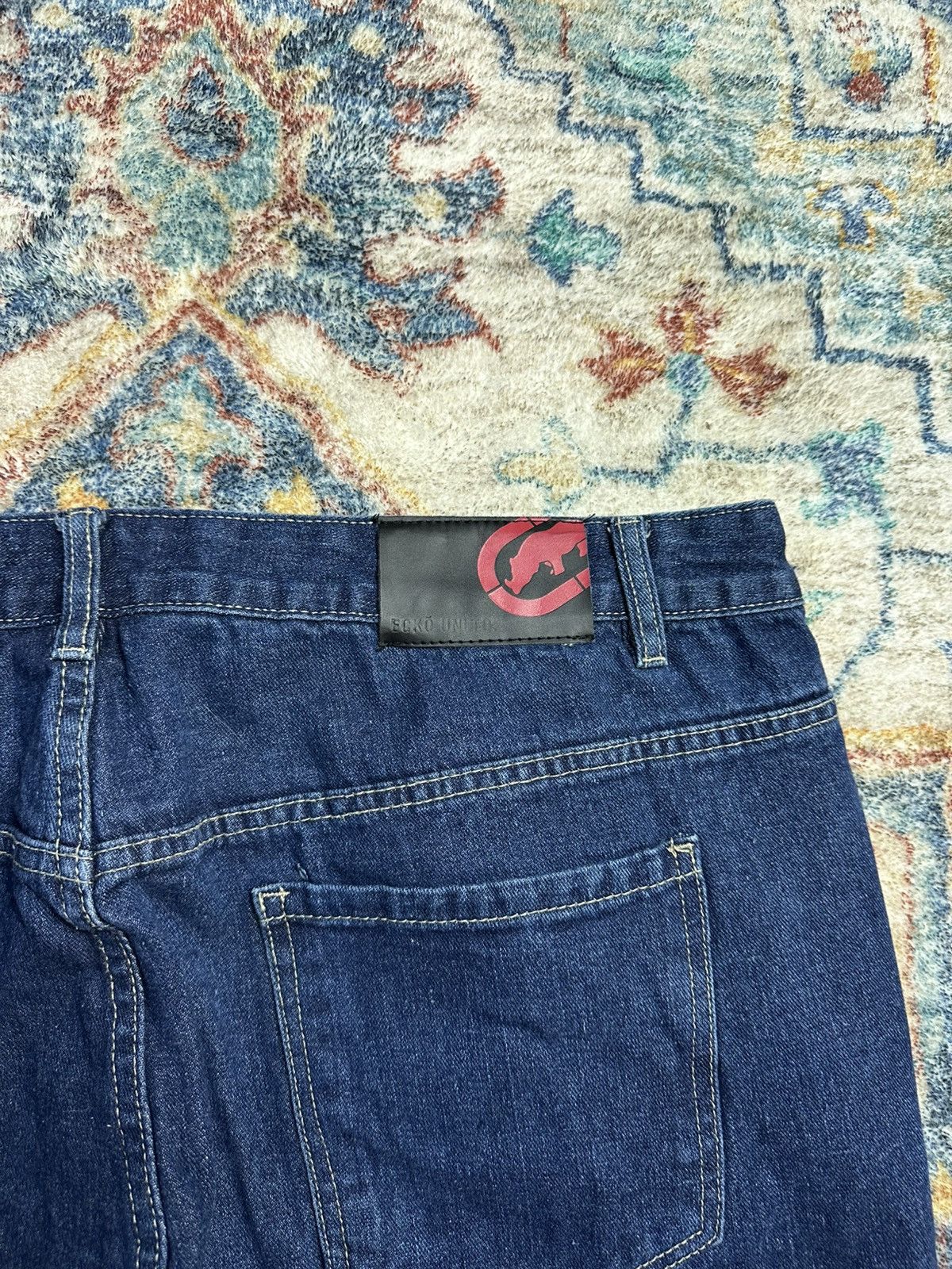 Ecko Unltd. Vintage Y2K Ecko Unltd Darkwash Baggy Blue Jeans Size 39 Size US 39 - 5 Thumbnail
