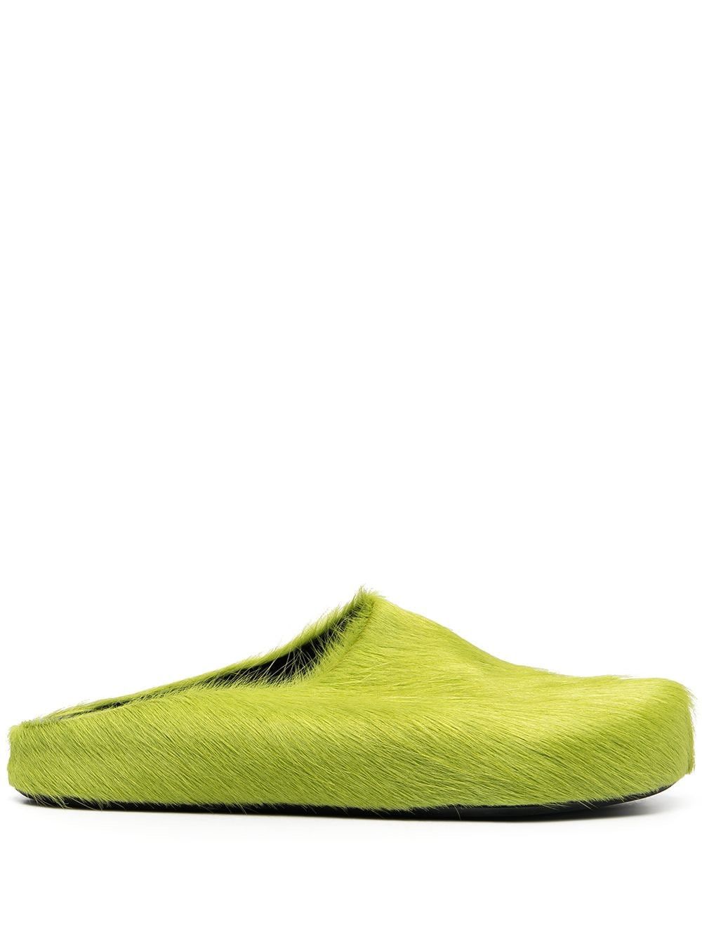 image of Marni Fussbett Leather Mule Shoess Shoes in Green, Men's (Size 11)