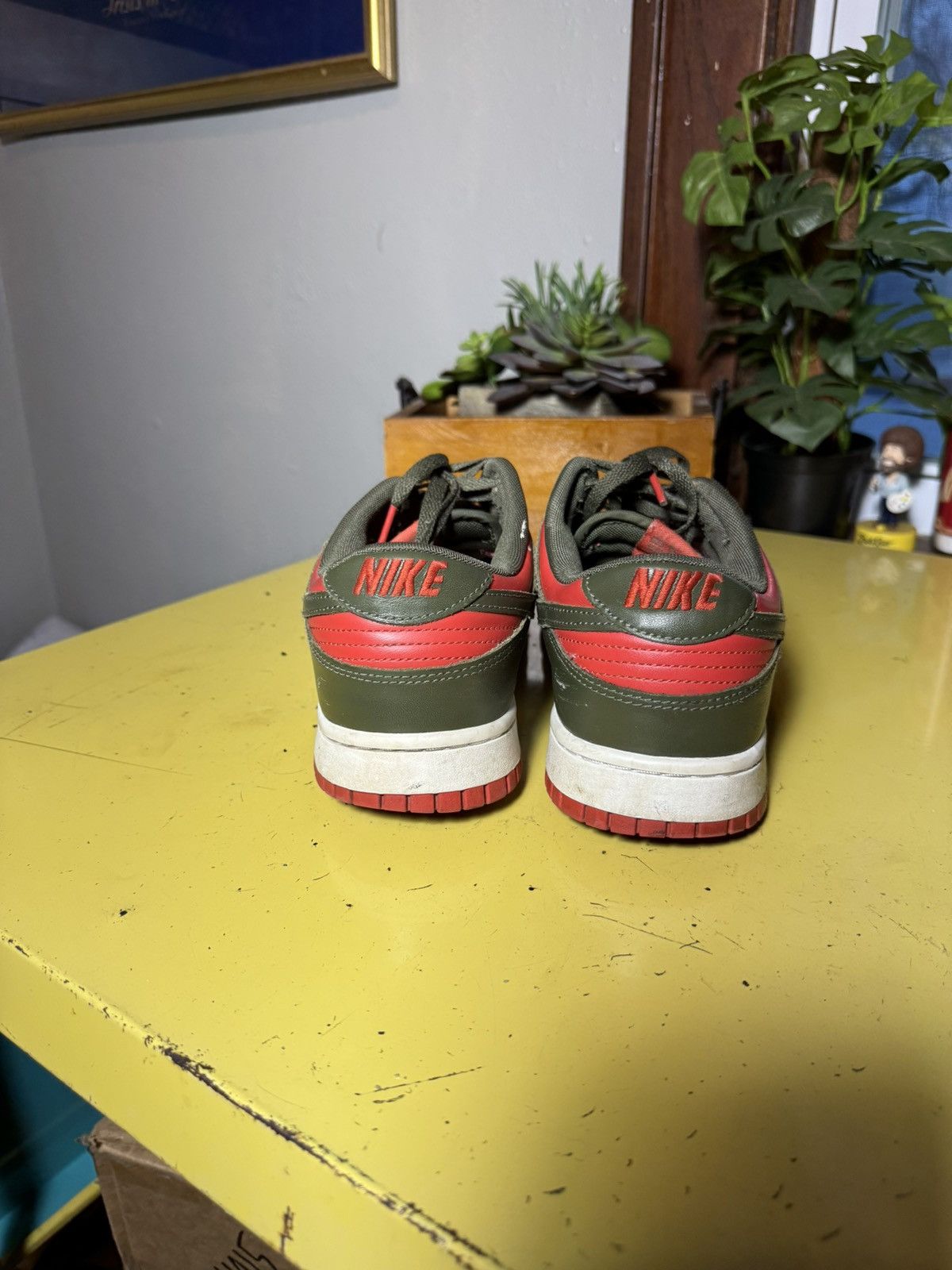 Nike Nike Dunk Low Cargo Khaki Mystic Red Men's Size 11 Size US 11 / EU 44 - 3 Thumbnail