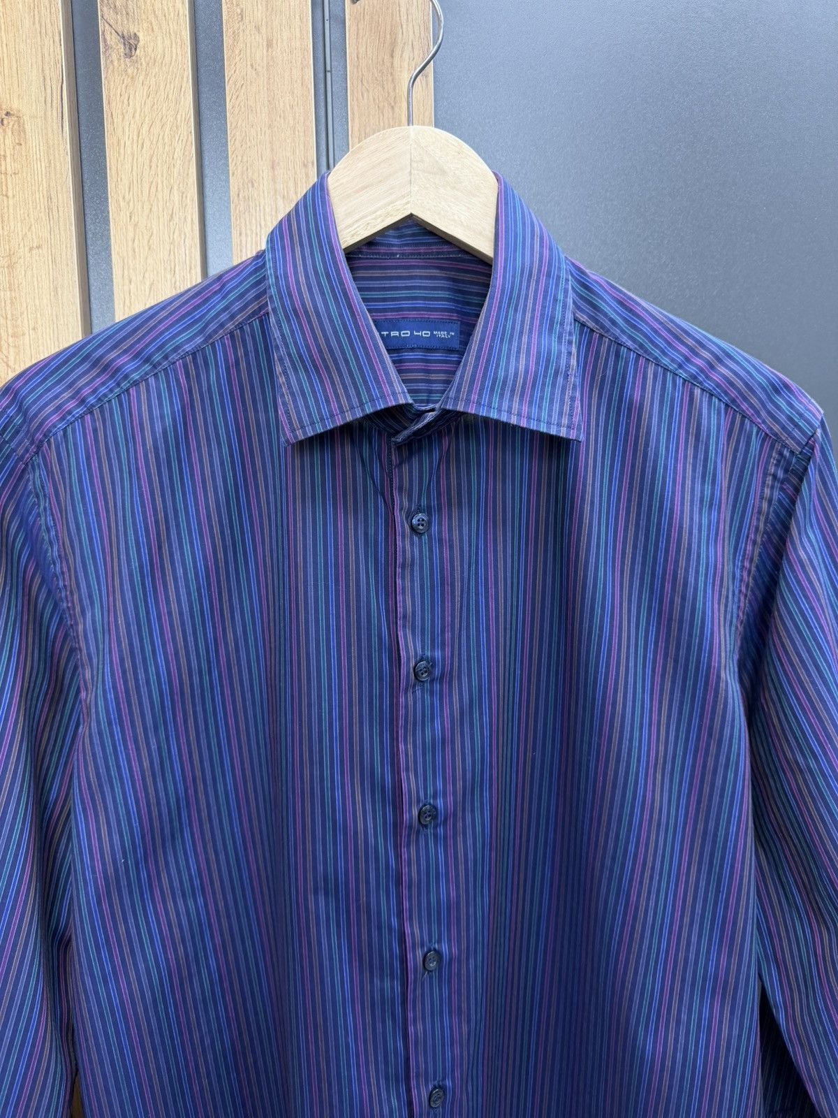 Etro Etro Milano Striped Long Sleeve Short Size 40 Size US M / EU 48-50 / 2 - 2 Thumbnail