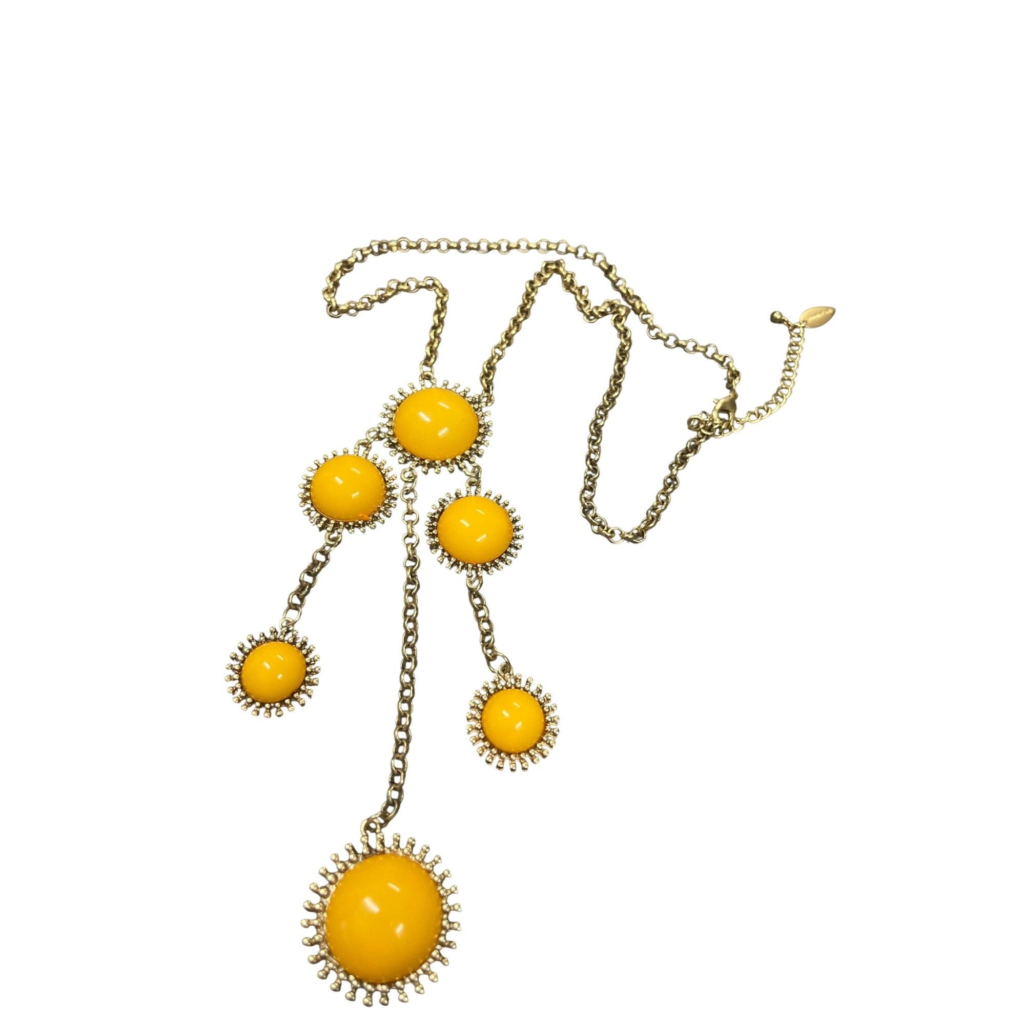 Coldwater Creek Coldwater Creek women's gold plated yellow beaded fashion ne Size ONE SIZE - 1 Thumbnail