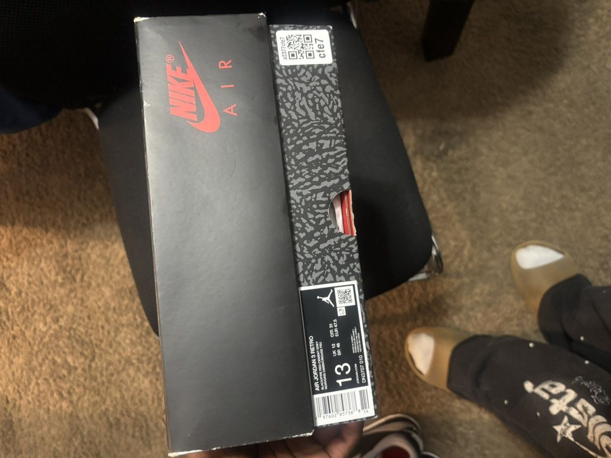 Jordan Brand jordan 3s black cement Size US 13 / EU 46 - 6 Thumbnail