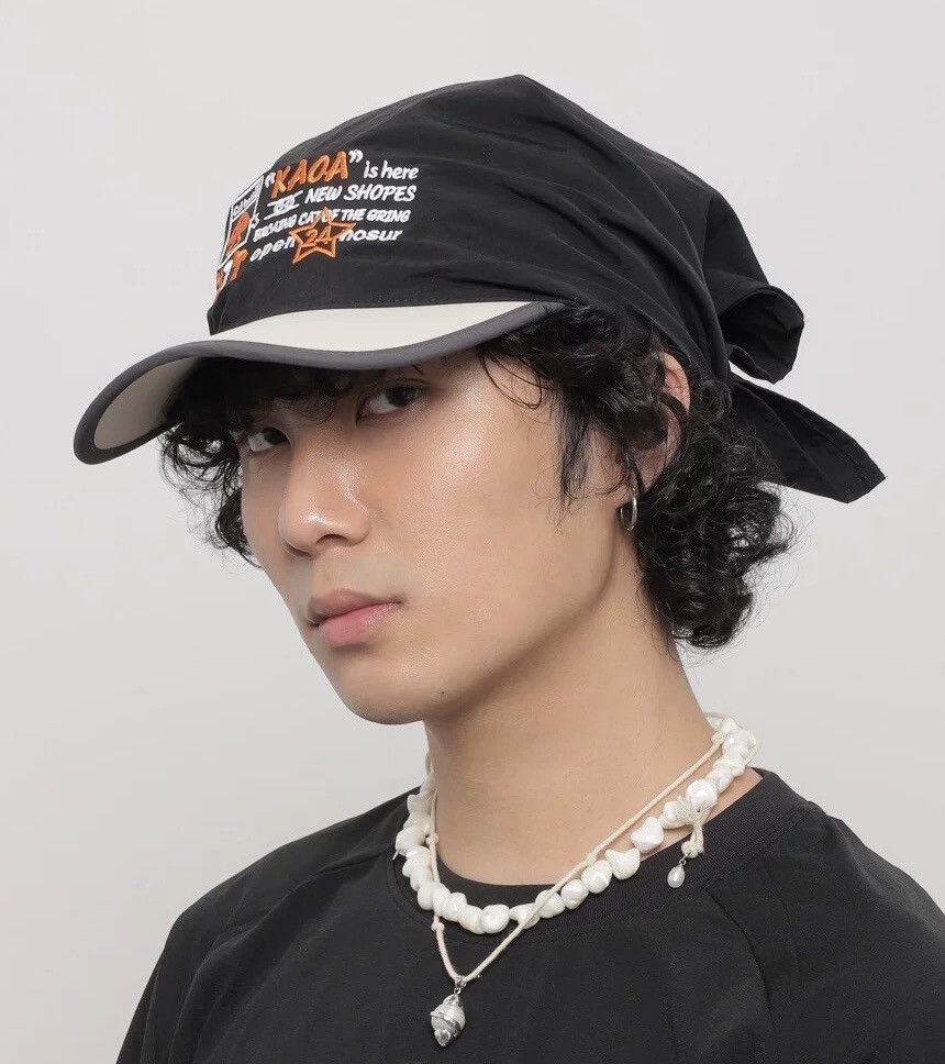 Japanese Brand 2000s y2k embroidery multi-style handkerchief hat cap Size ONE SIZE - 5 Thumbnail