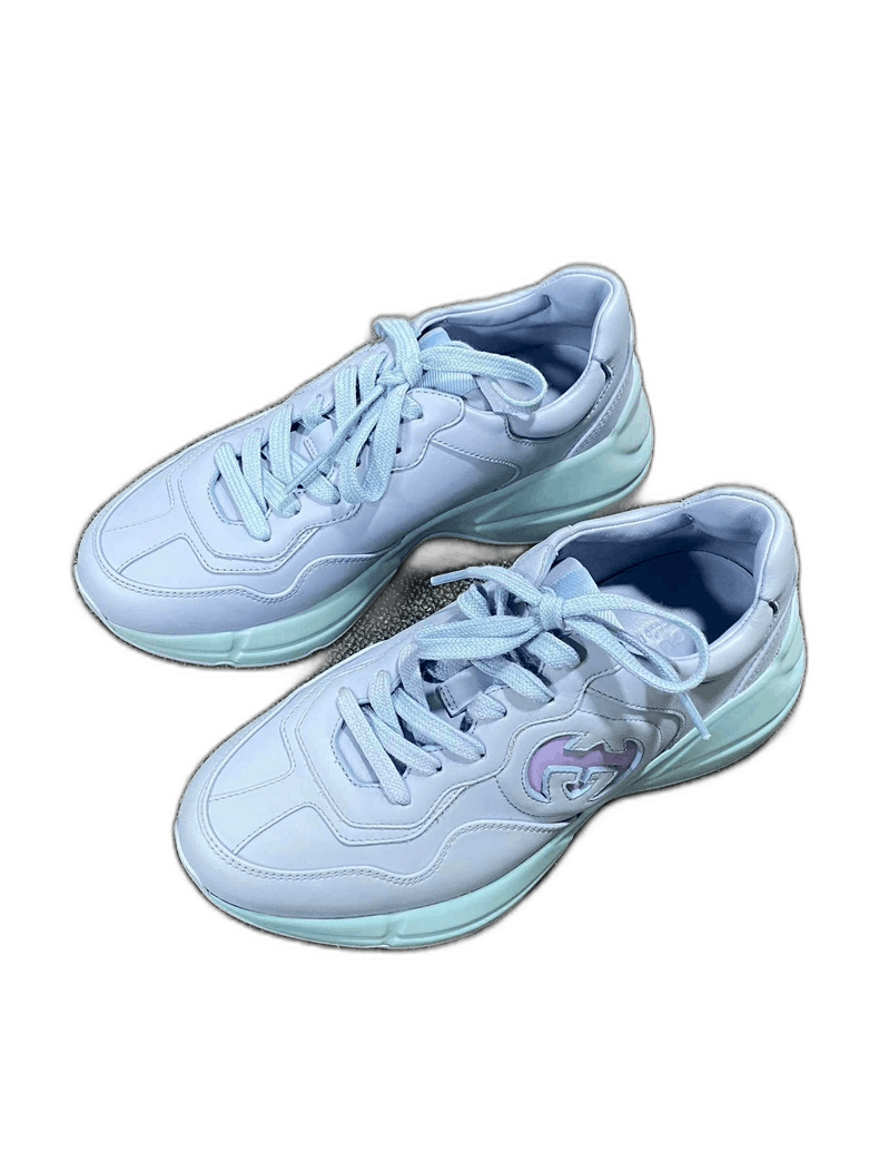 Gucci Light Blue Leather Dad Sneakers by Gucci Size US 9 / EU 42 - 1 Thumbnail