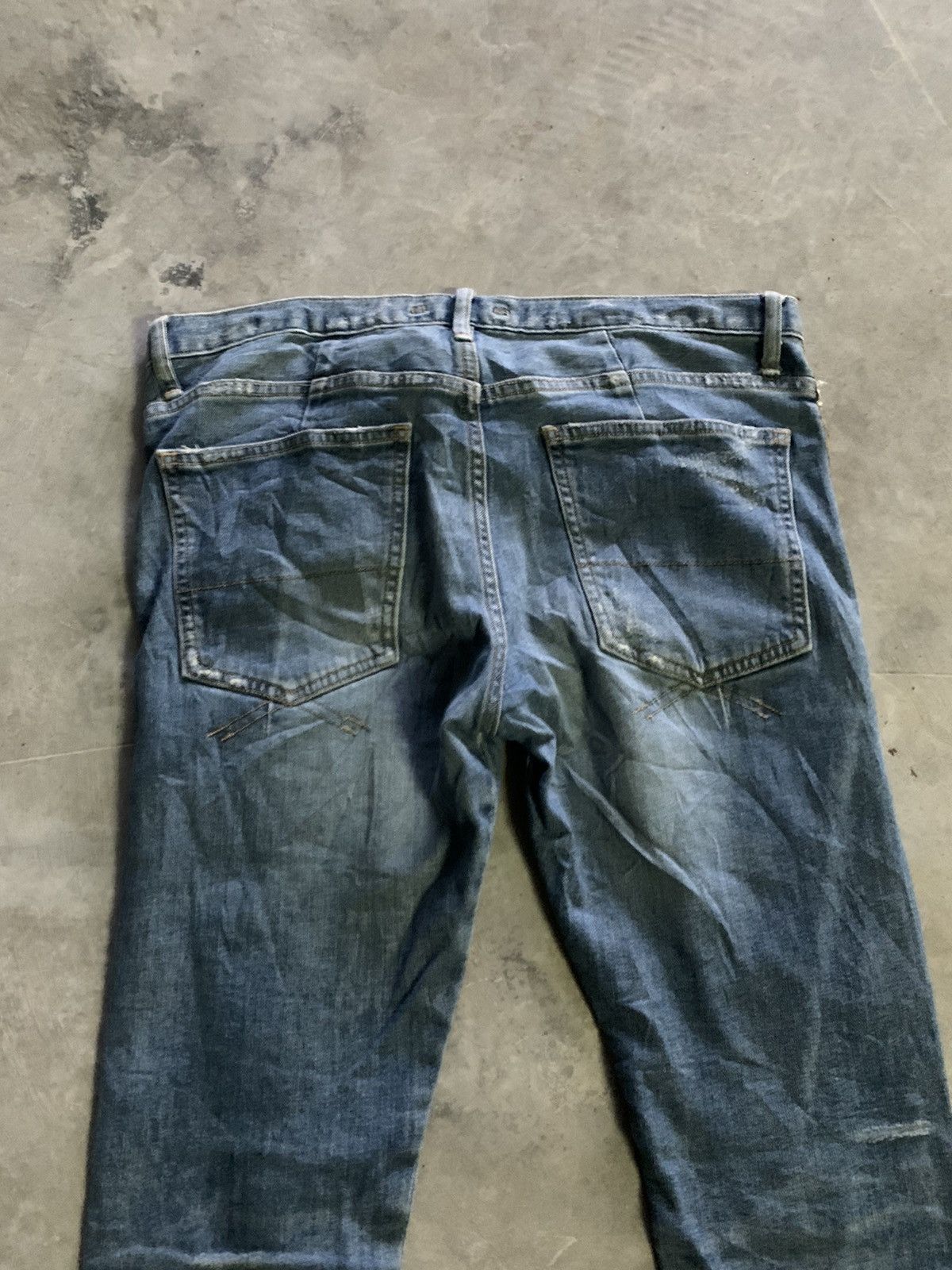 Maison MIHARA YASUHIRO MIHARAYASUHIRO skinny distressed with side goldish line Size US 33 - 14 Thumbnail