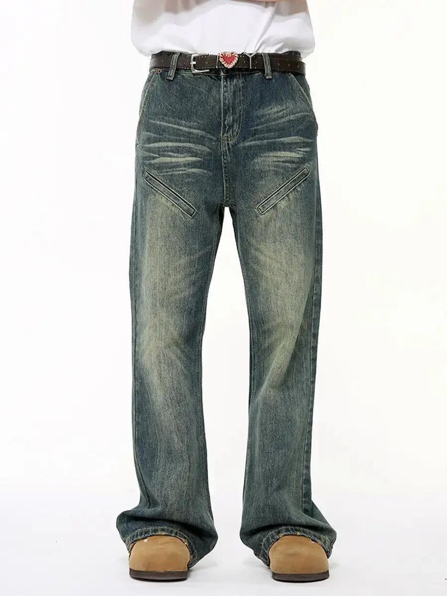 Japanese Brand Retro loose high street micro flared jeans Size US 32 / EU 48 - 3 Thumbnail