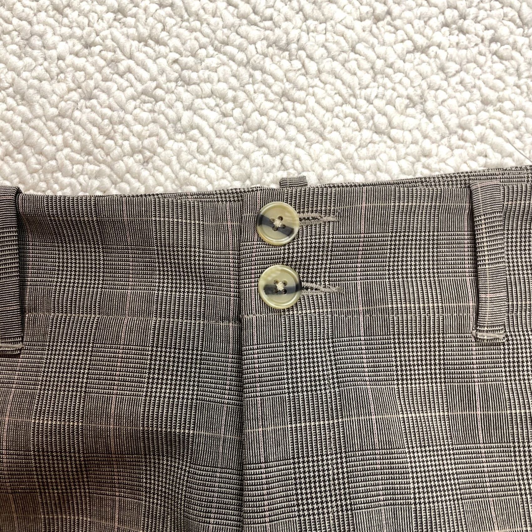 Banana Republic VINTAGE: No Banana Republic Capri Pants Womens 4 Brown Check Wool Dress Crop Slacks 31x16 Size 27" / US 4 / IT 40 - 6 Thumbnail