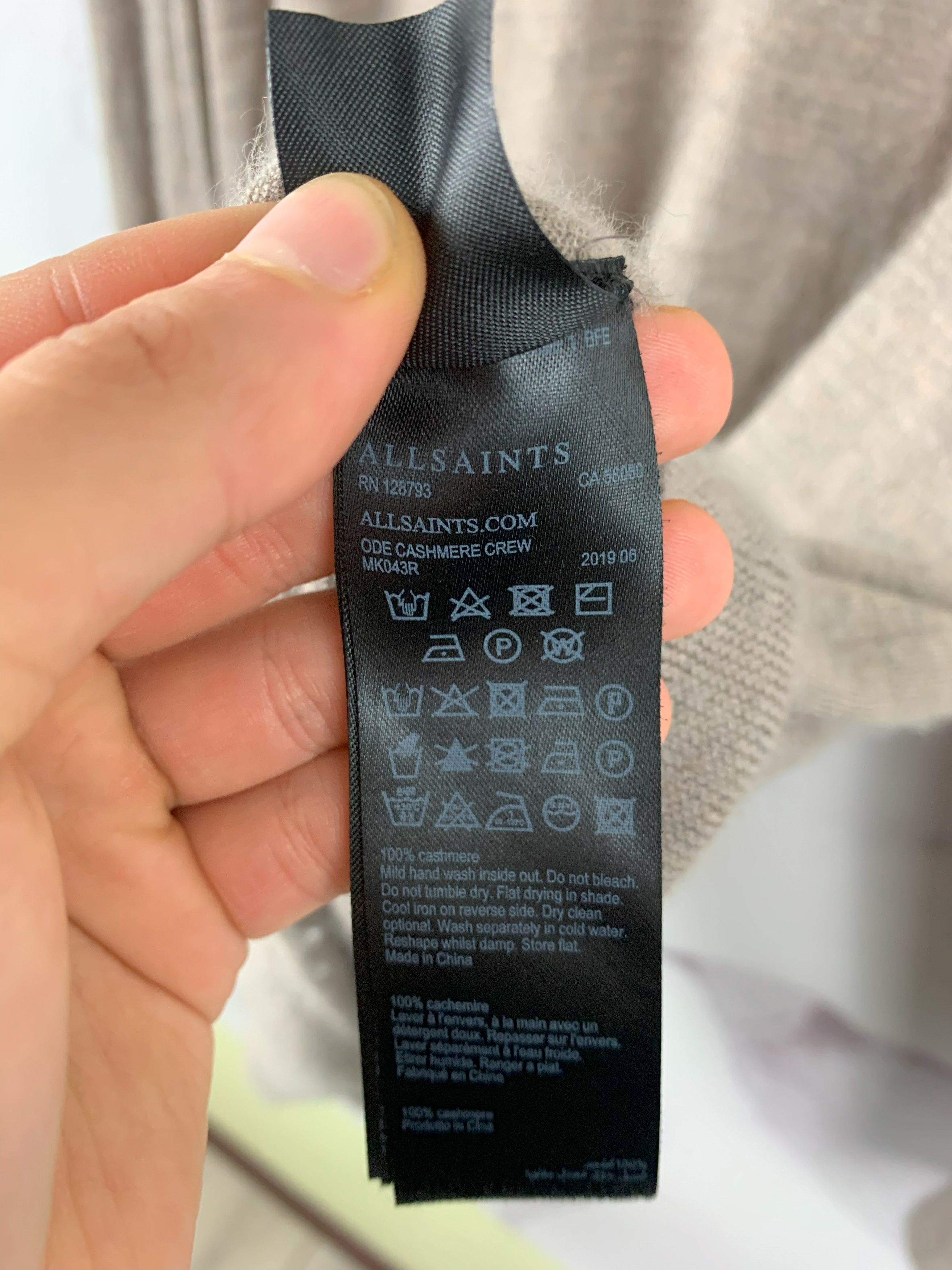 Allsaints Allsaints Classic Cashmere Pullover Size M Size US M / EU 48-50 / 2 - 16 Thumbnail
