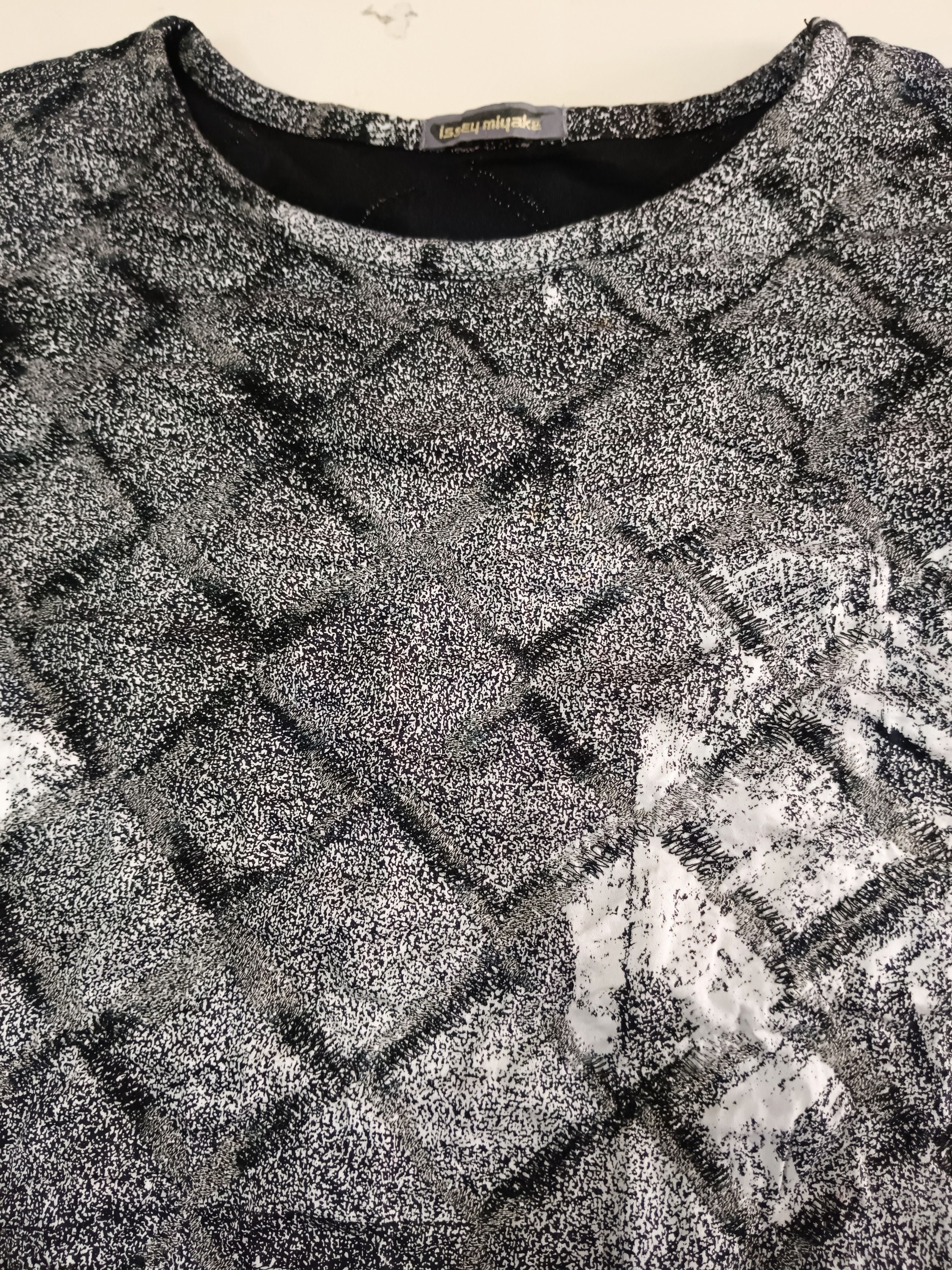 Issey Miyake × Japanese Brand Vintage 80s Issey Miyake Quilted Long Sleeve Top Sweatshirt Size US M / EU 48-50 / 2 - 4 Thumbnail