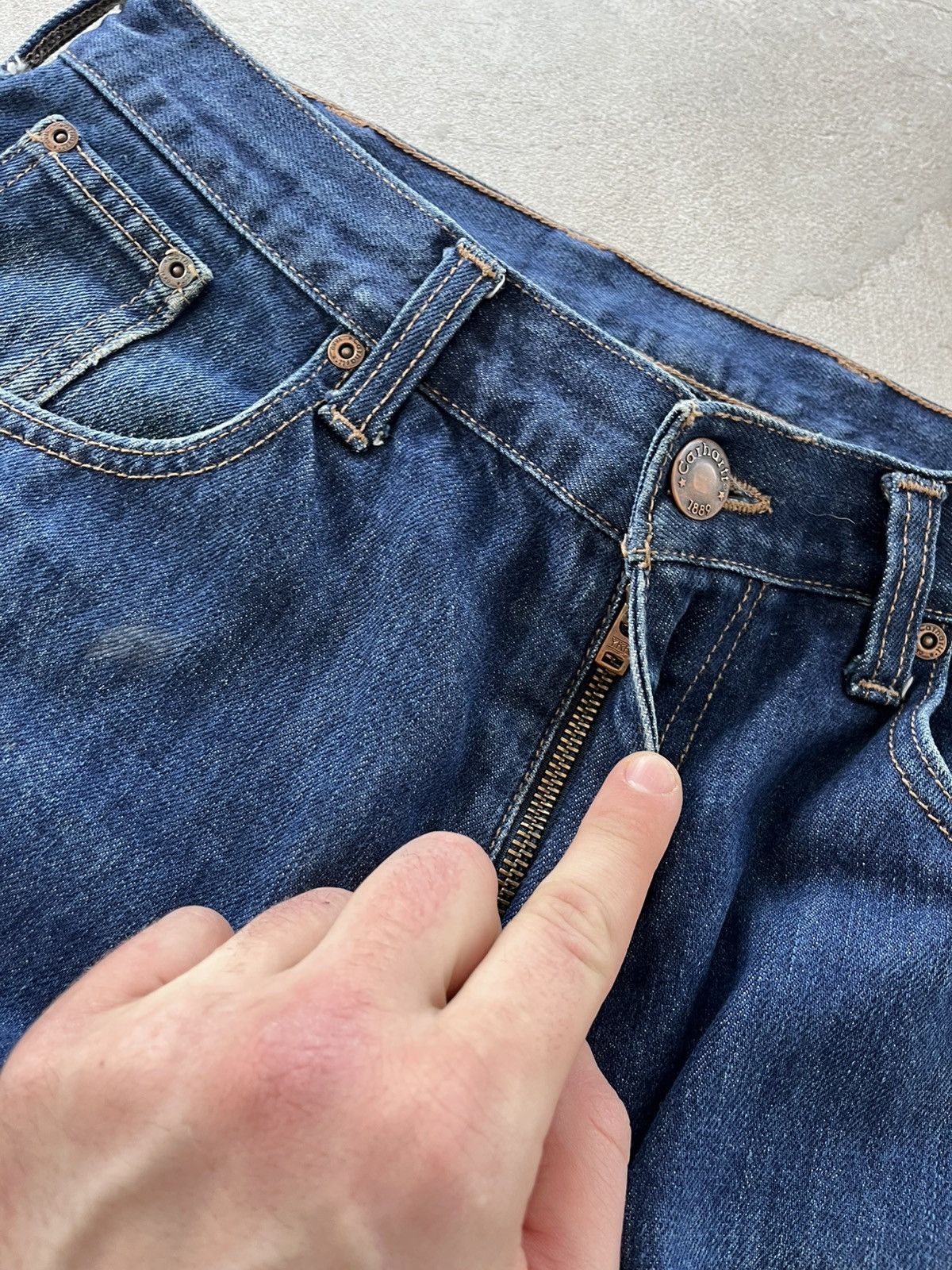 Carhartt 90s Vintage Carhartt Denim Distressed sk8 Regular Jeans Size US 34 / EU 50 - 12 Thumbnail