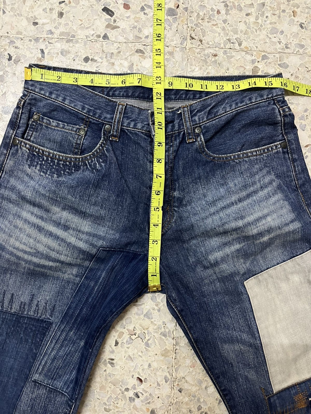 Japanese Brand Japanese brand distressed patchwork denim Size US 32 / EU 48 - 8 Thumbnail