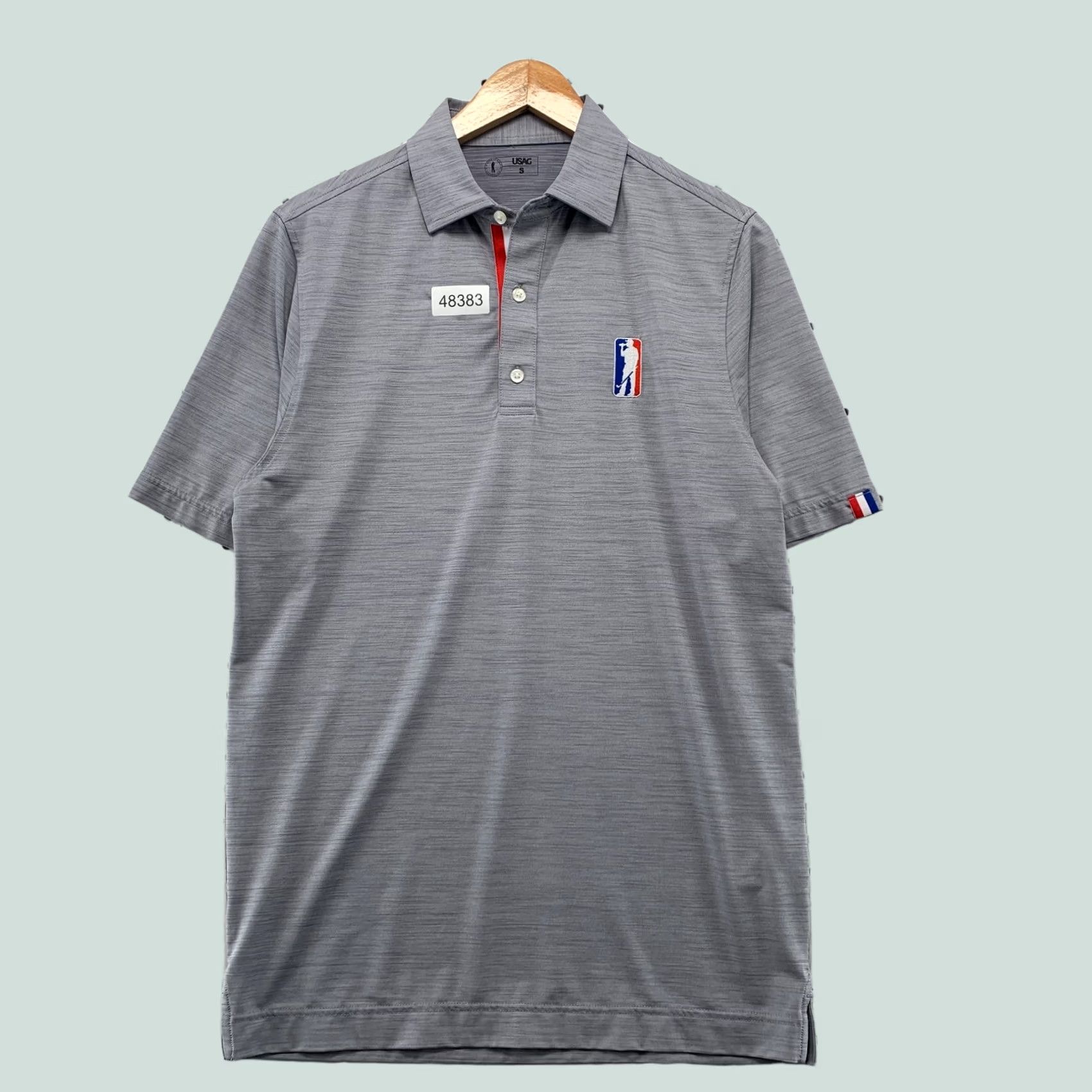 Vintage USAG Polo Shirt Mens S Gray Short Sleeve Active Preppy Golf Size US S / EU 44-46 / 1 - 1 Thumbnail