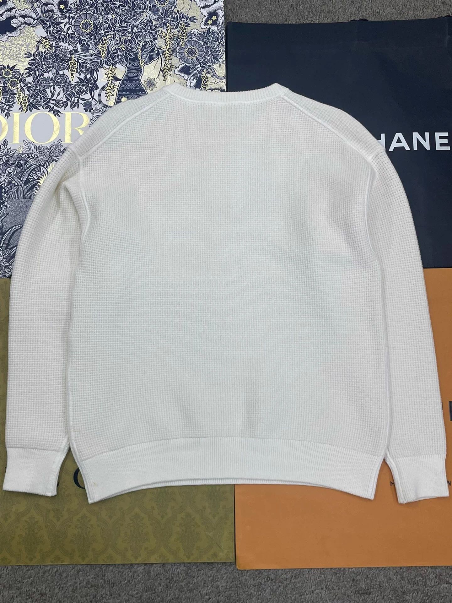 The Row The Row Henley Neck Waffle Knit White Sweater XS Size US XS / EU 42 / 0 - 3 Thumbnail