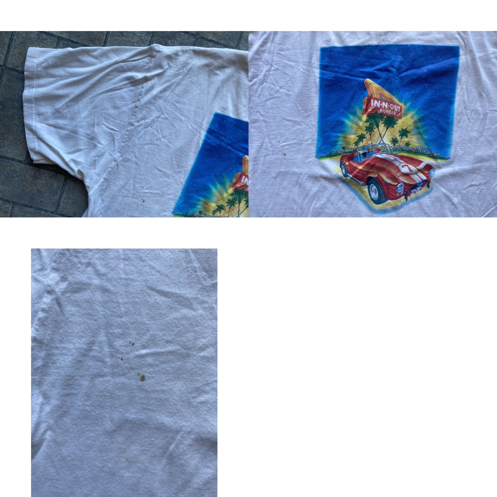 Hanes Hanes Beefy-T T-Shirt Men XL White Short Sleeve In N Out Las Vegas Fast Food Vintage? Size US XL / EU 56 / 4 - 10 Thumbnail