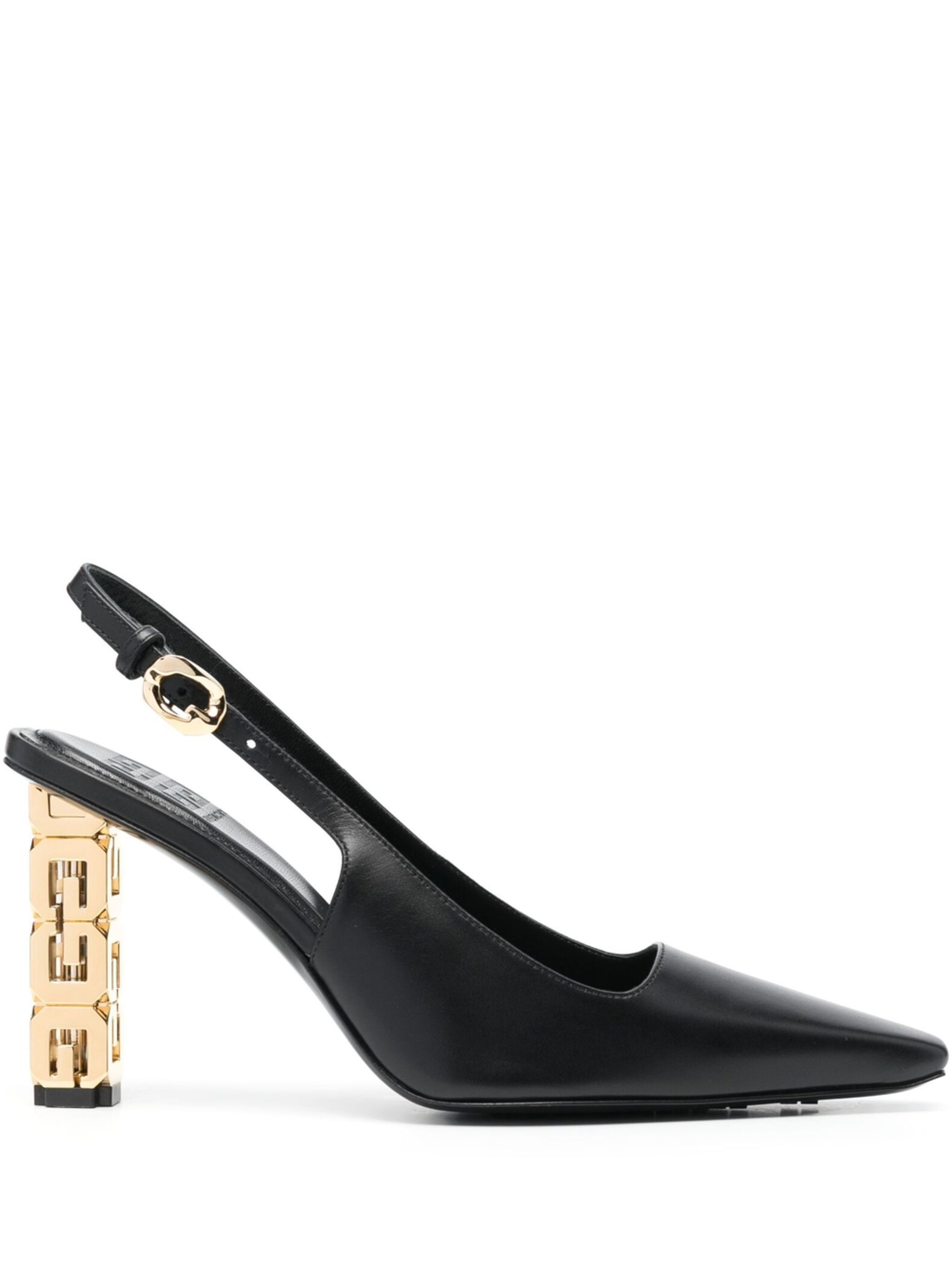 Givenchy o1srvl11e1124 G-Cube 50mm Slingback Heels in Black Size US 7 / IT 37 - 1 Thumbnail