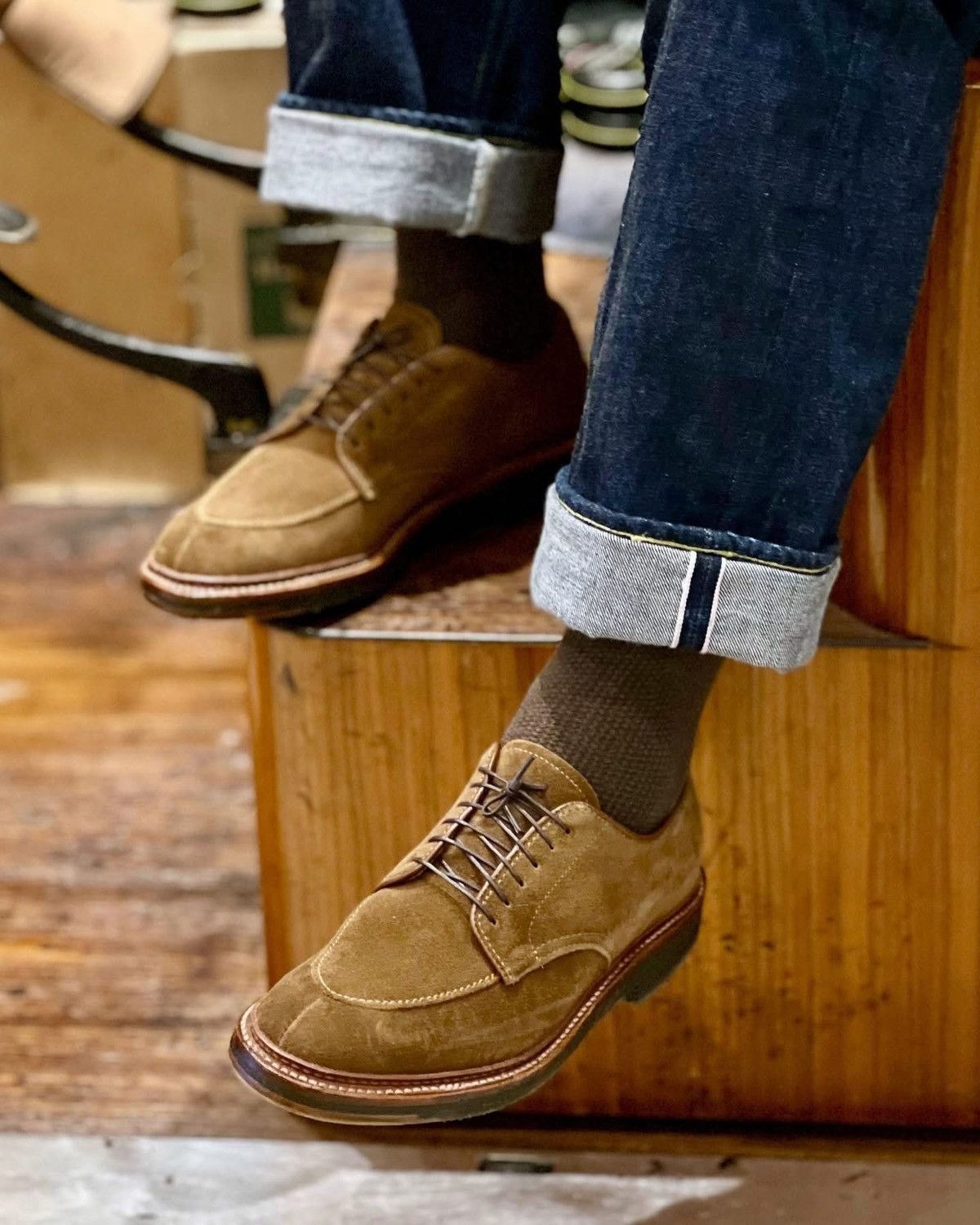 Alden Alden USA MTO Snuff Suede V Top Crepe Sole Shoes Barrie Last Size US 6 / EU 39 - 14 Thumbnail
