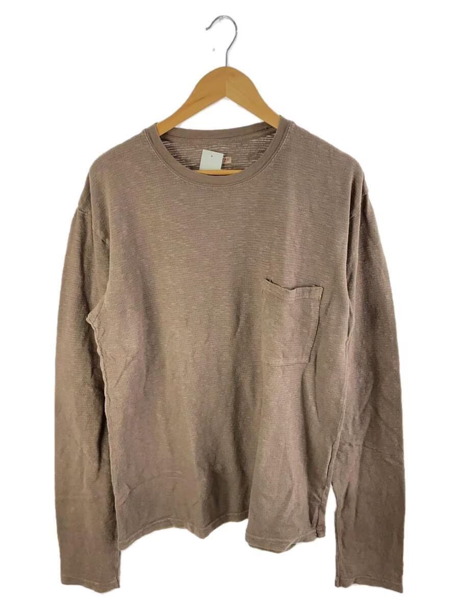 image of Kapital Tie-Dye Pocket Long Sleeve Tee in Brown, Men's (Size Small)