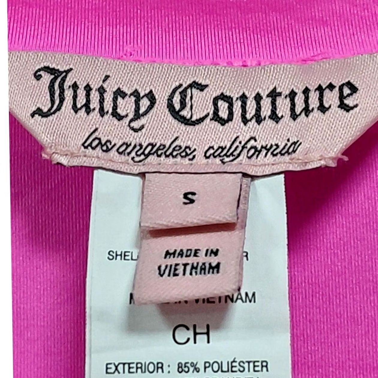 Juicy Couture Juicy Couture Pink Long Sleeve Top Solid Knit Women S Blouse Crew Neck Pullover Stretch Casual Front Logo Printed Quick Ship NWT Size S / US 4 / IT 40 - 4 Thumbnail