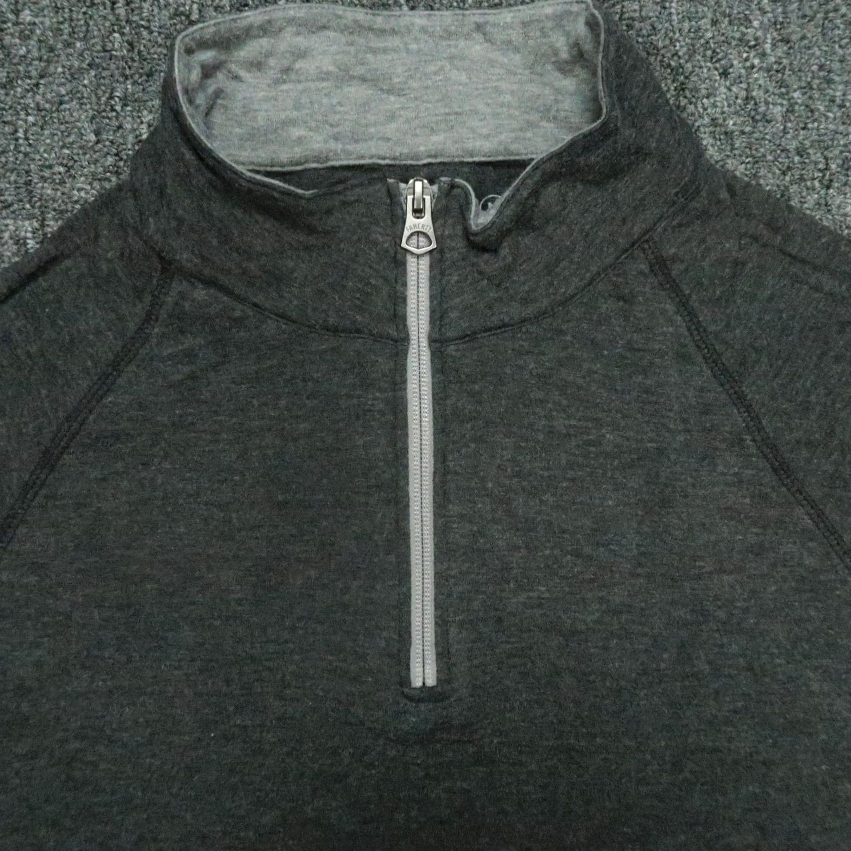 Faherty Faherty Sweater Mens Medium Gray 1/4 Zip Pullover Cloud Cotton Jumper Size US M / EU 48-50 / 2 - 2 Thumbnail