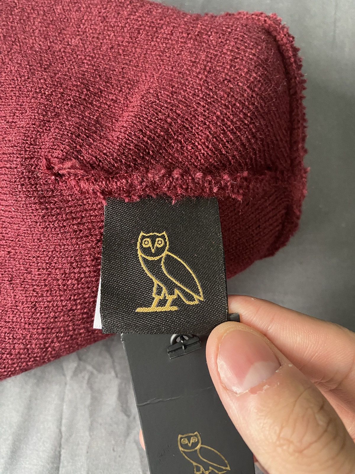 October's Very Own OVO Classic Owl Beanie Burgundy Size ONE SIZE - 3 Thumbnail