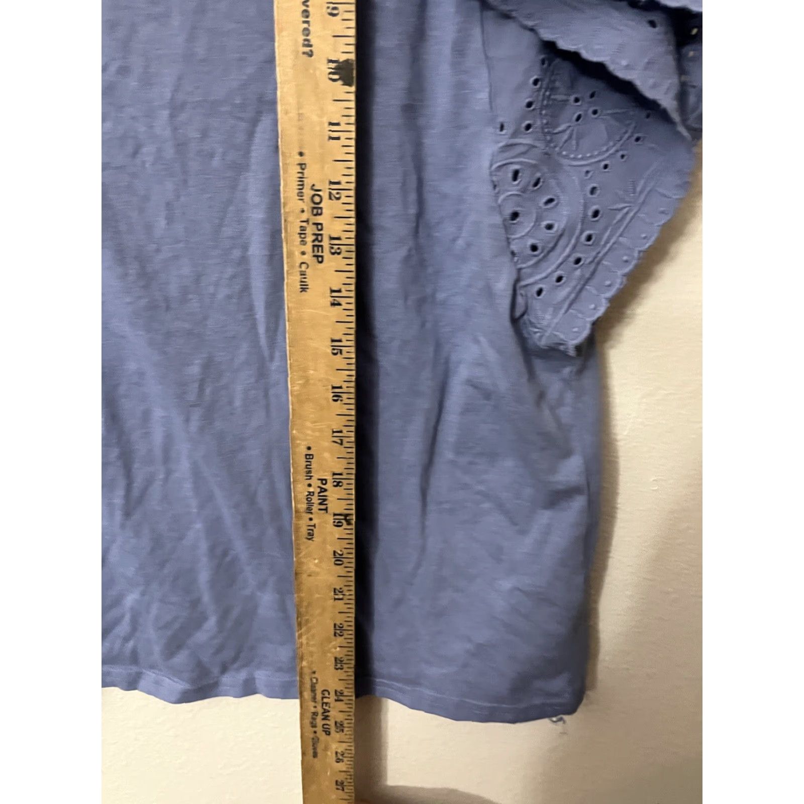Gap Gap Shirt Women XXL Blue Solid Round Neck Long Sleeve Size XXL / US 16-18 / IT 52-54 - 4 Thumbnail