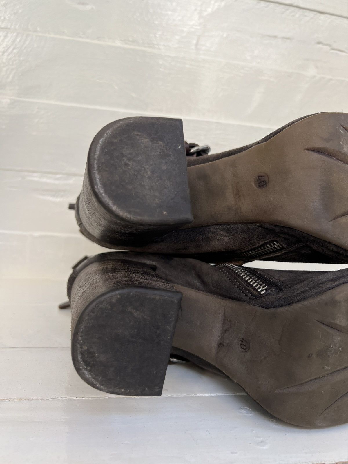 A.S.98 Airstep AS98 Brown Leather Suede Boho Biker Ankle Boots Size US 10 / IT 40 - 12 Thumbnail