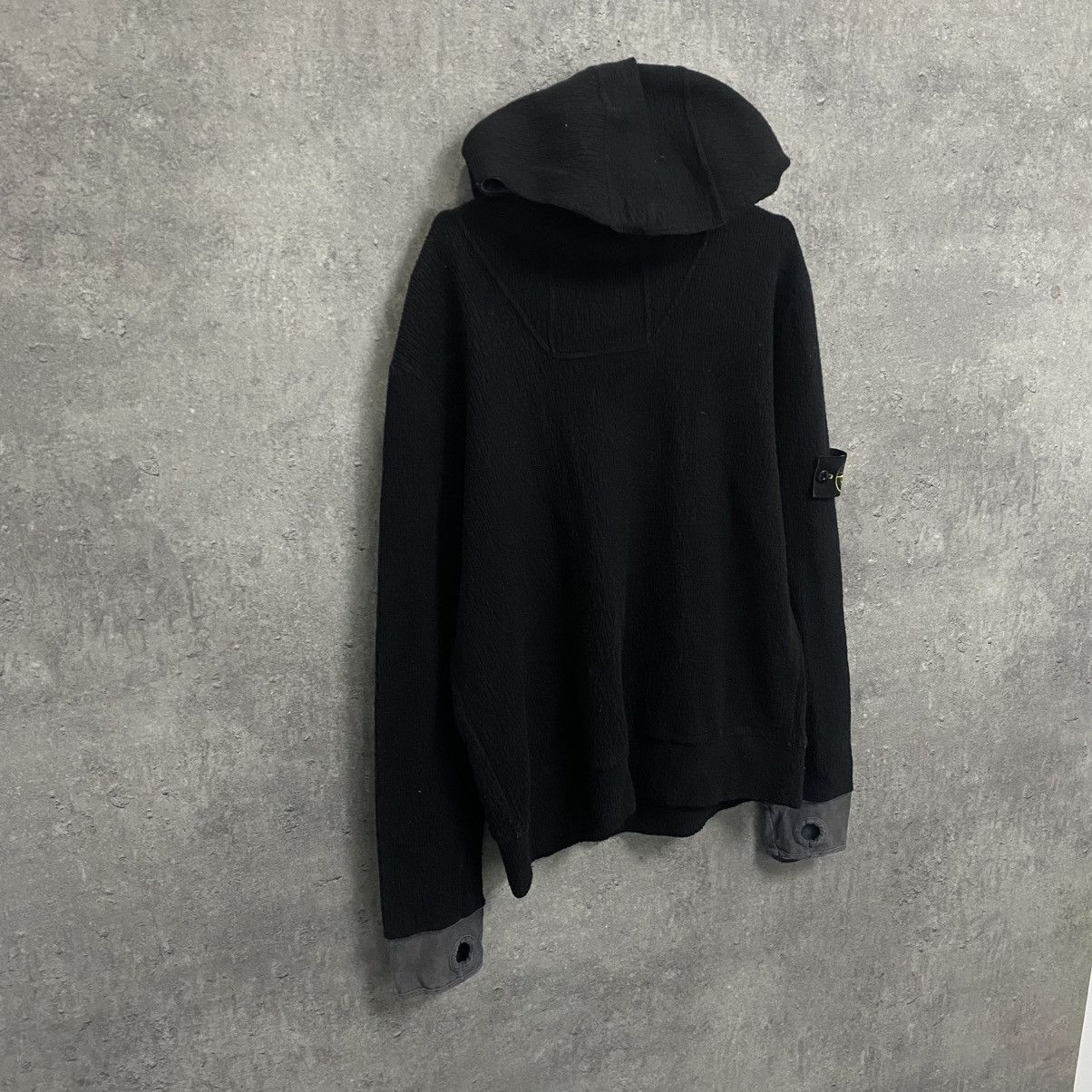 Stone Island Vintage 90s Stone Island Wool Hoodie Sweater Y2k Size US L / EU 52-54 / 3 - 3 Thumbnail
