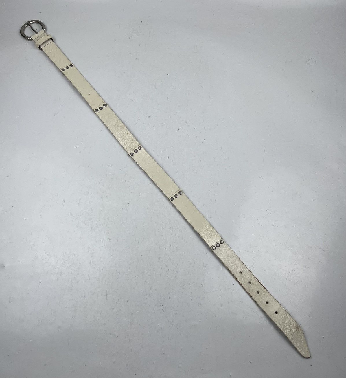 Japanese Brand studded leather belt tc39 Size 32 - 2 Thumbnail