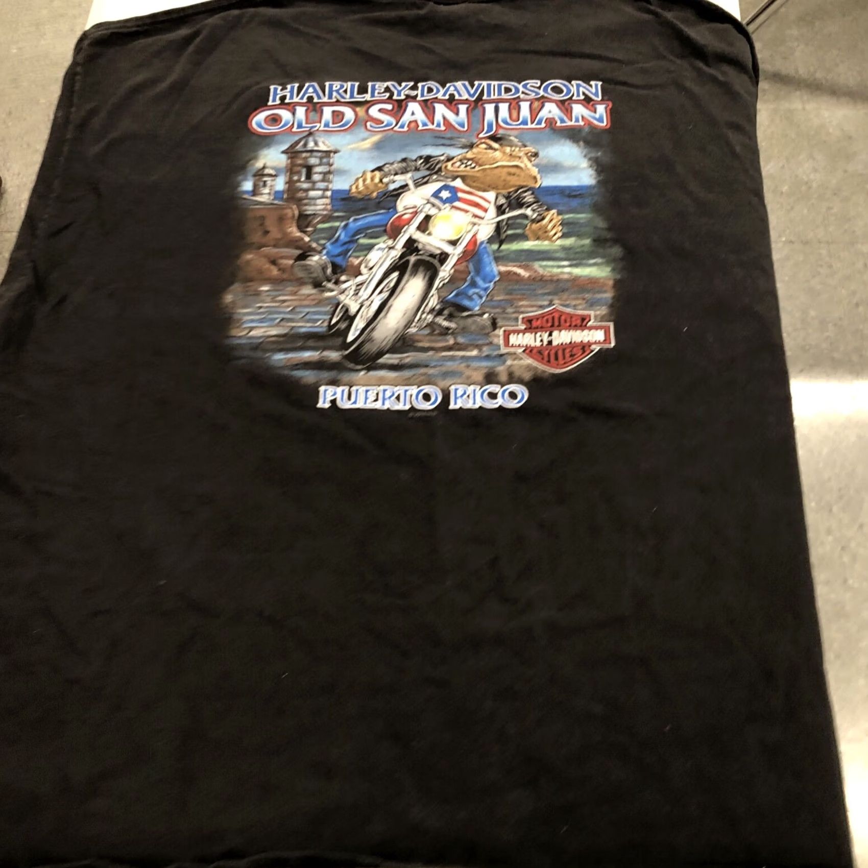 Harley Davidson VINTAGE Harley Davidson T-Shirt Men 3XL Black Frog Rider Bar 2 Sided Graphic Print crew neck short sleeve United States Harley Davidson Size US XXL / EU 58 / 5 - 2 Thumbnail
