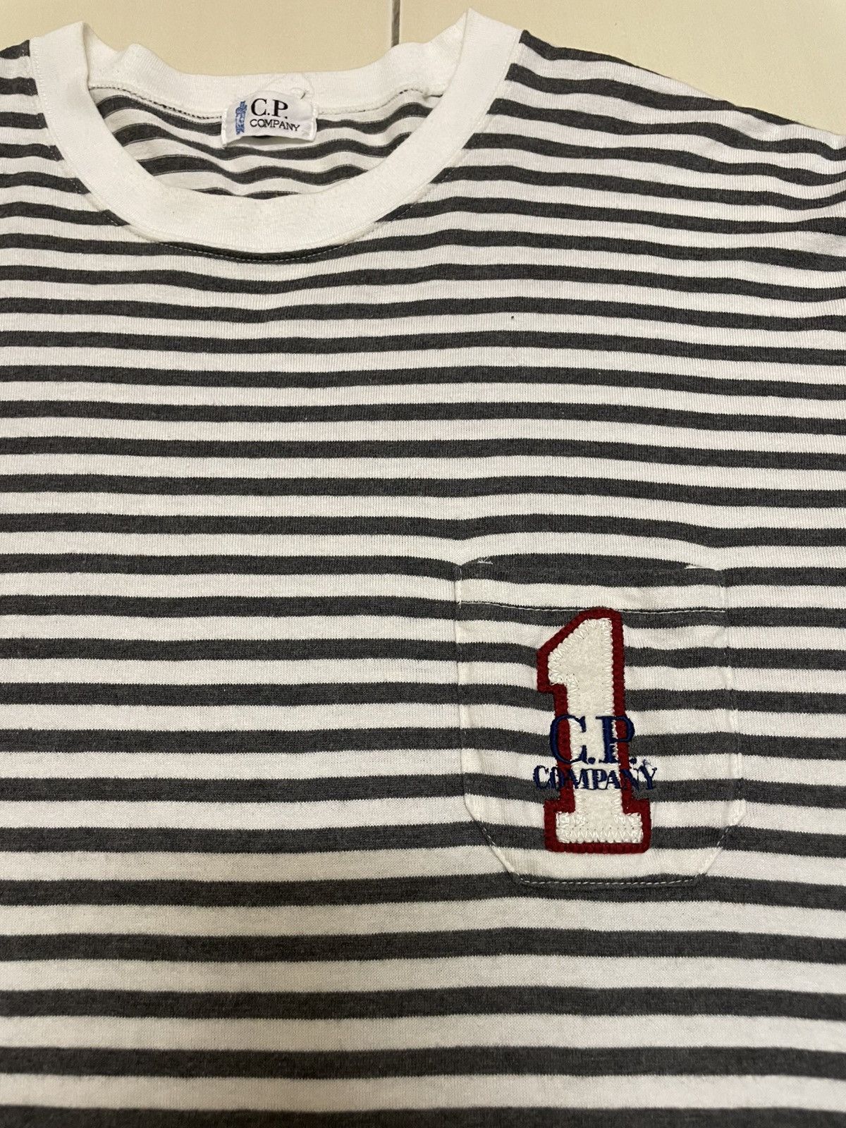 C.P. Company Vtg 90s CP Company Stripe Tshirt Size US M / EU 48-50 / 2 - 3 Thumbnail