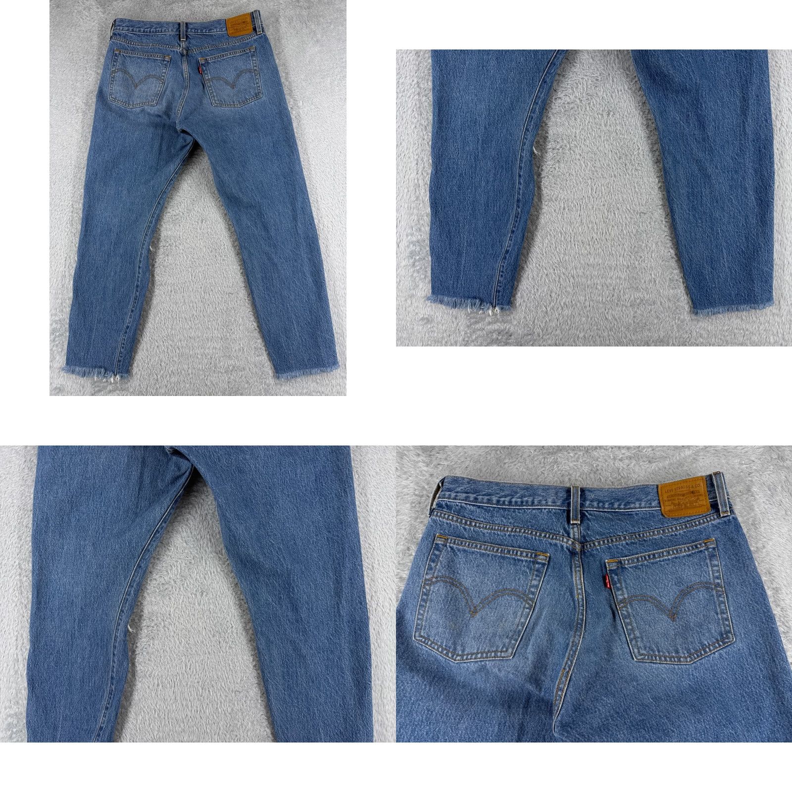 Levi's Levis Premium Jeans Womens 31x27 Blue Denim Wedgie Distressed Big E Size 24" / US 00 / IT 34 - 10 Thumbnail