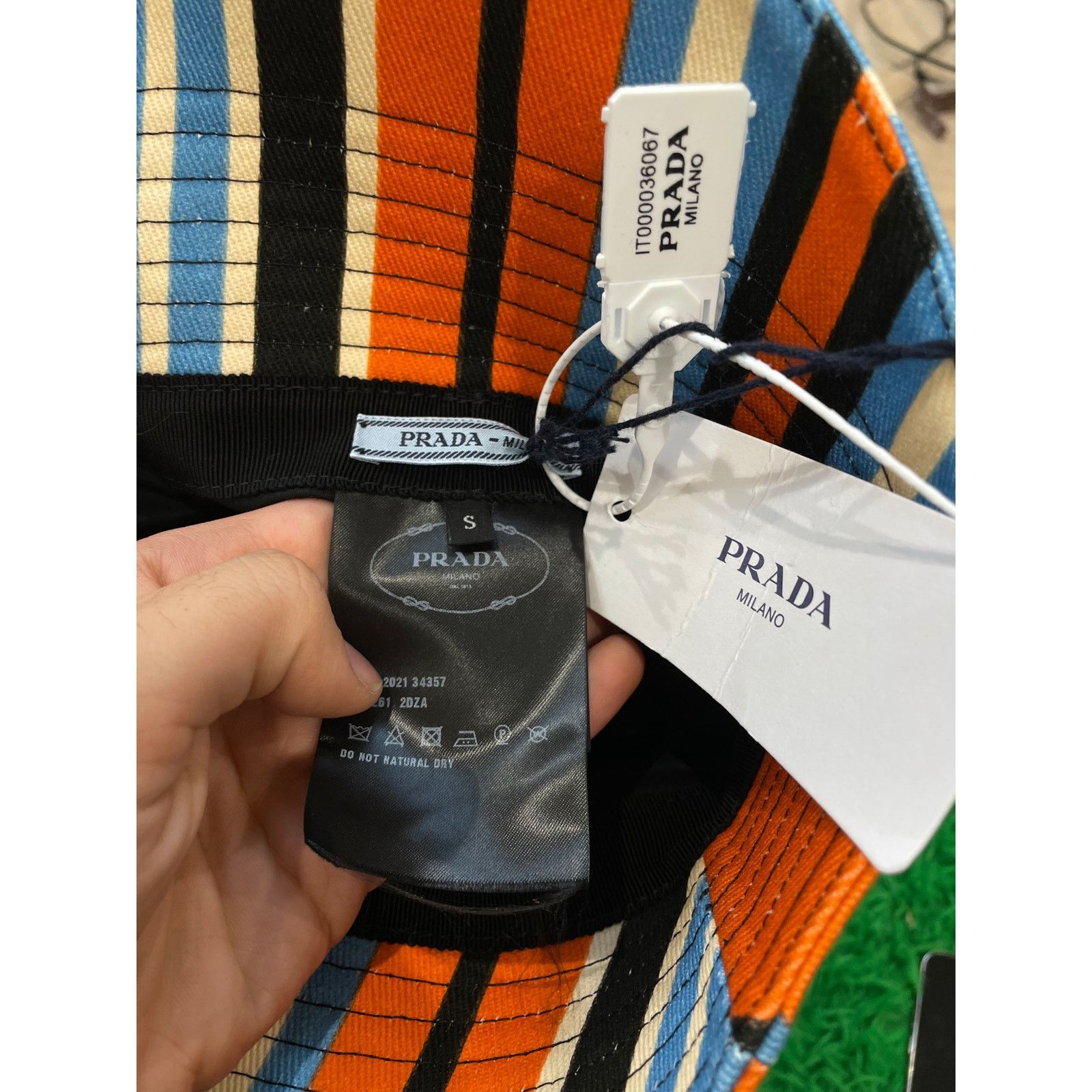 Prada Prada Bucket Hat Orange Multi New Small With Tags Size ONE SIZE - 5 Thumbnail
