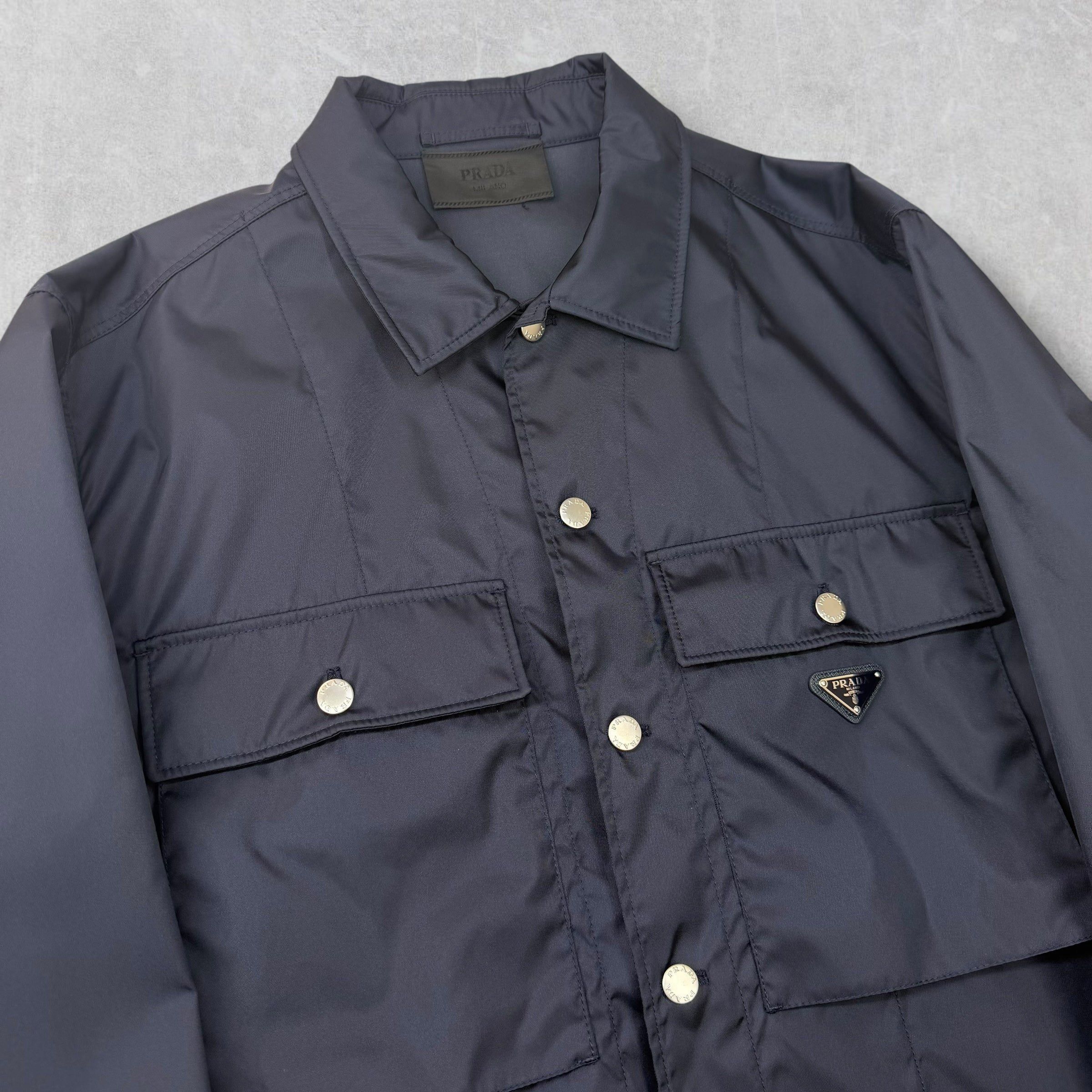 Prada Prada Re-Nylon Blouson Navy Jacket XXXL Size US XXL / EU 58 / 5 - 2 Thumbnail