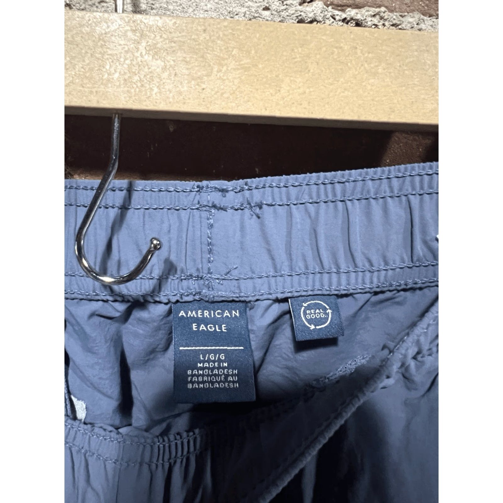 American Eagle Outfitters American Eagle Mens Athletic Shorts Blue Drawstring L Size US 33 - 3 Thumbnail