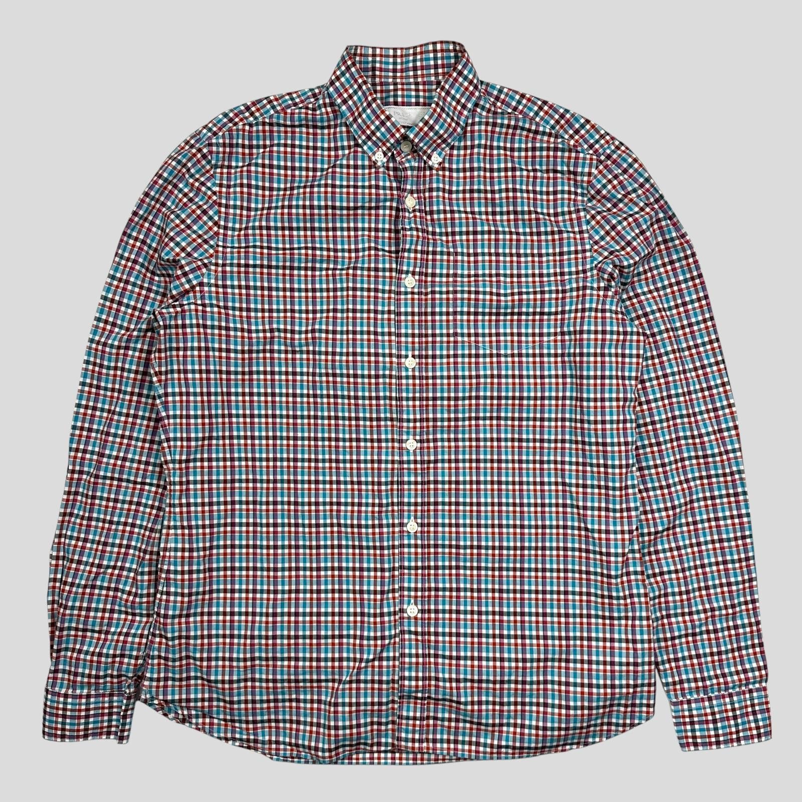 Prada Prada 2018 Neo-plaid Micro Check Longsleeve Shirt - M Size US M / EU 48-50 / 2 - 1 Thumbnail