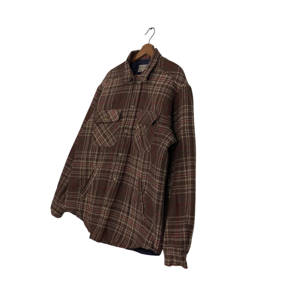 Japanese Brand × Vintage 📌Vintage Chore Worker Jacket Acquaverde Flannel Tartan Size US L / EU 52-54 / 3 - 3 Thumbnail